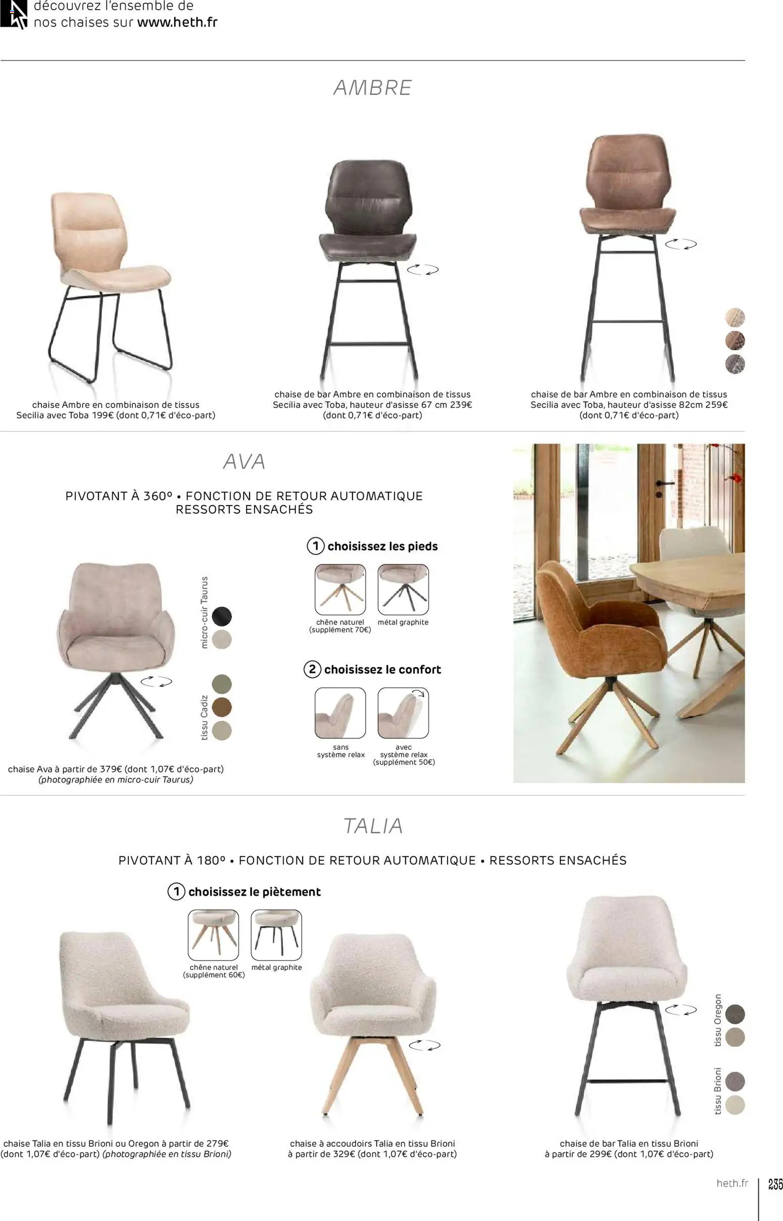 {H1} | Page: 235 | Produits: Chaise, Combinaison, Chaise de bar