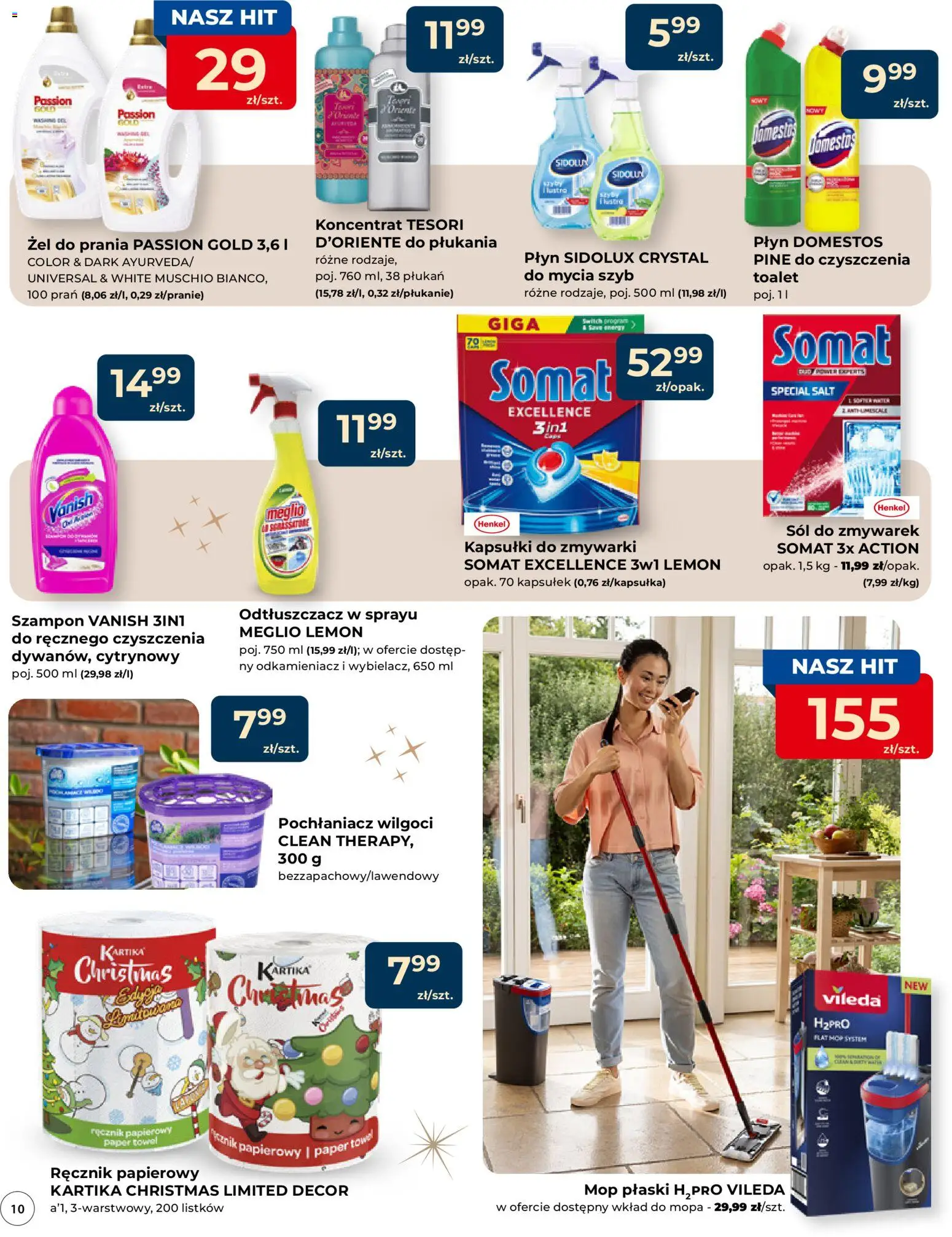 Mrówka Gazetka - Elbląg od 04.12.2025 | Strona: 10 | Produkty: Meglio, Domestos, Vileda, Sól