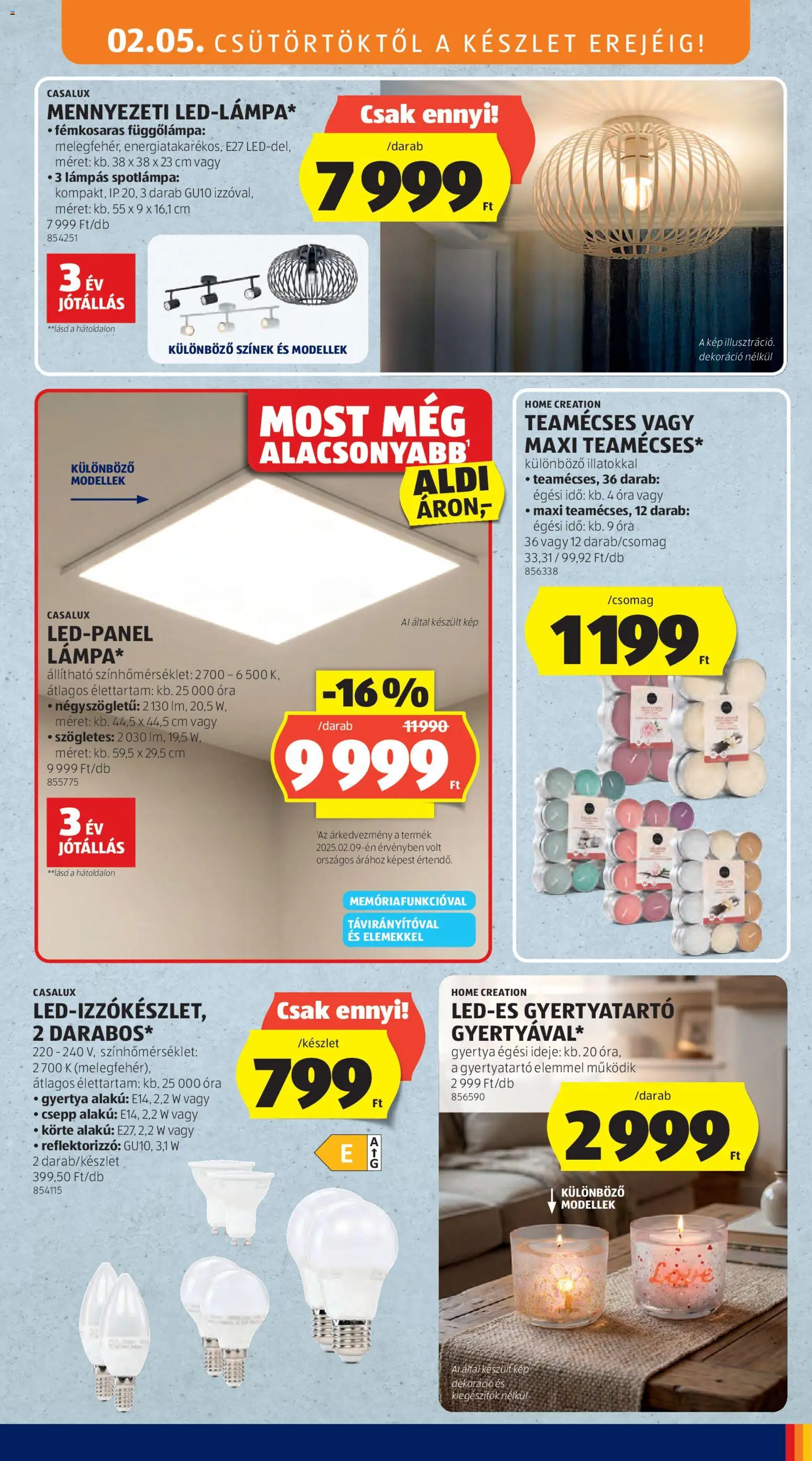 Aldi akciós ujság - amely érvényes a következő dátumtól: 05.02.2026 | Oldal: 21 | Termékek: Gyertya, Teamécses, Dekoráció, Gyertyatartó