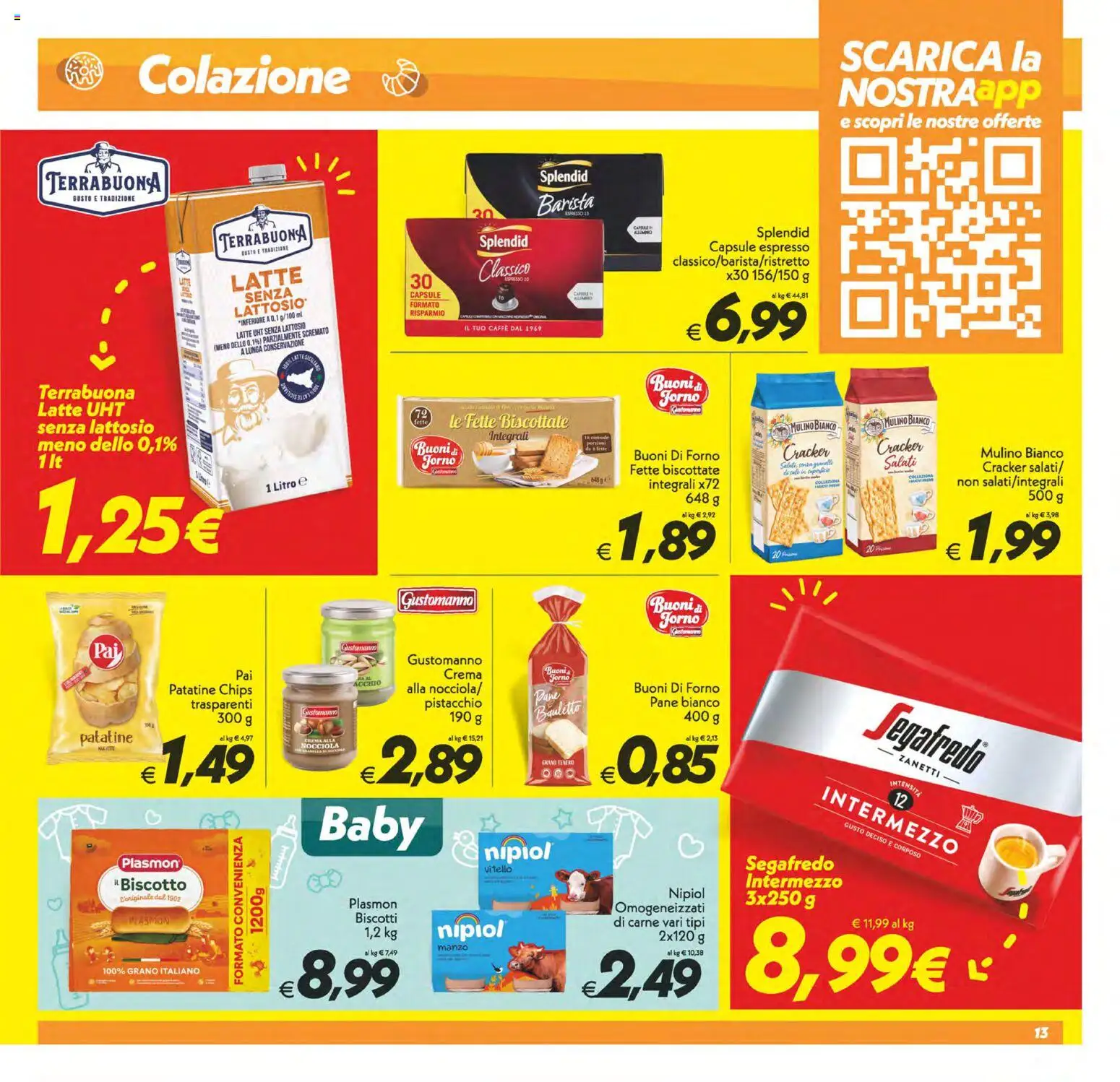Volantino SuperConveniente del 17.04.2026 | Pagina: 13 | Prodotti: Pane, Patatine, Vitello, Fette biscottate