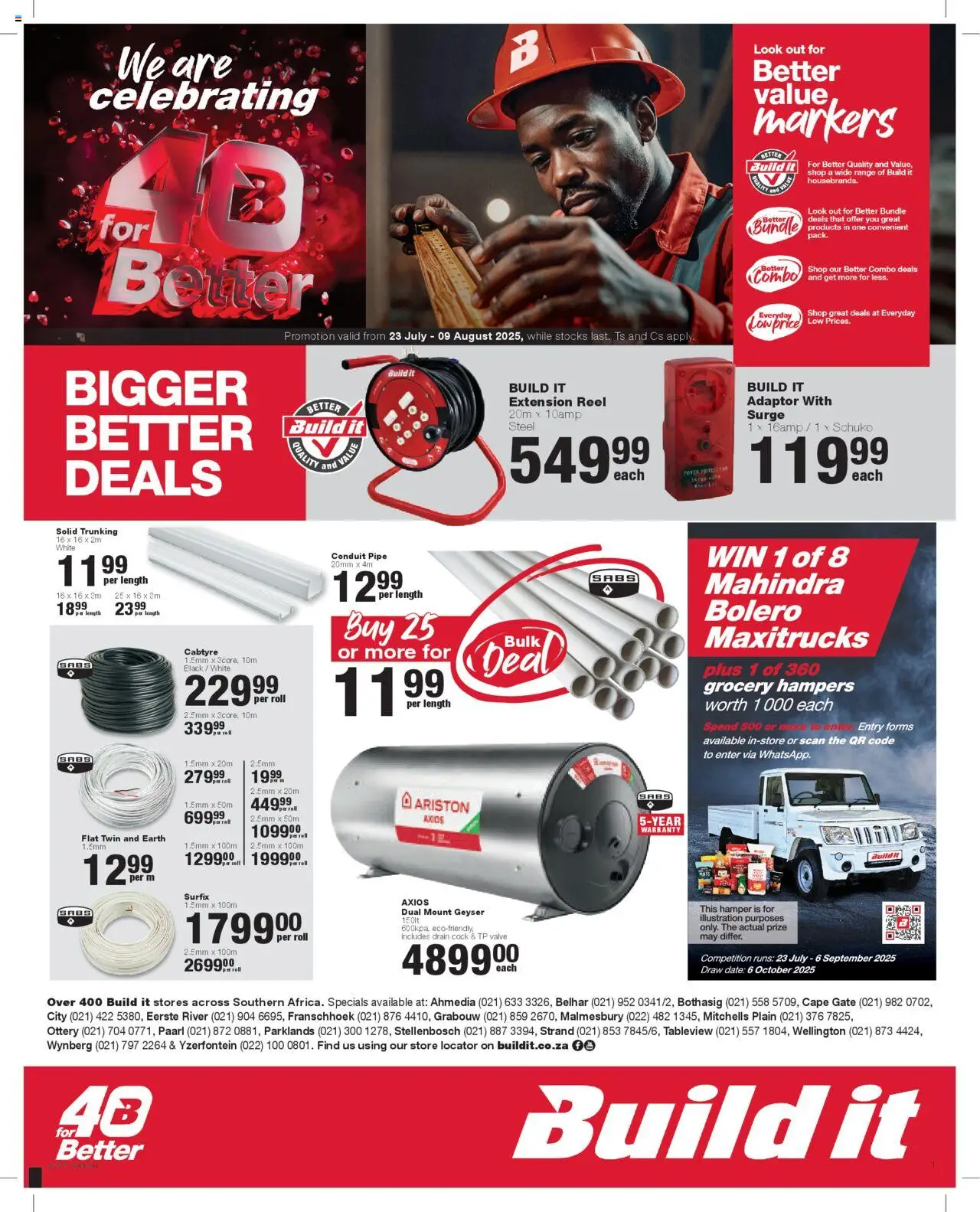 Build It - Western Cape - Weekly Specials │ valid from 23.07.2025 | Page: 1 | Products: Data, Gate, Geyser, Valve