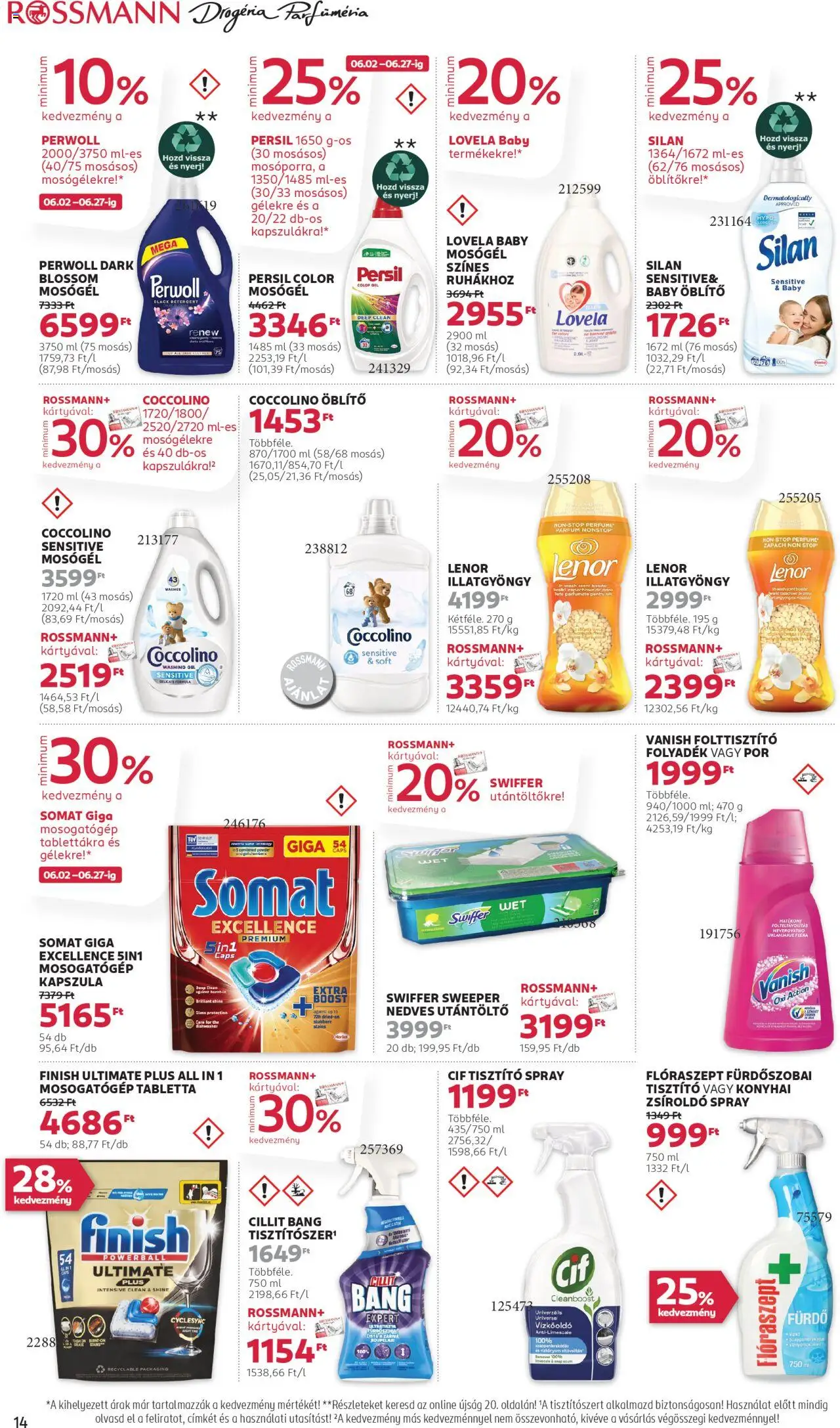 Rossmann akciós ujság - amely érvényes a következő dátumtól: 02.06.2025 | Oldal: 16 | Termékek: Perwoll, Somat, Mosogatógép, Mosógél