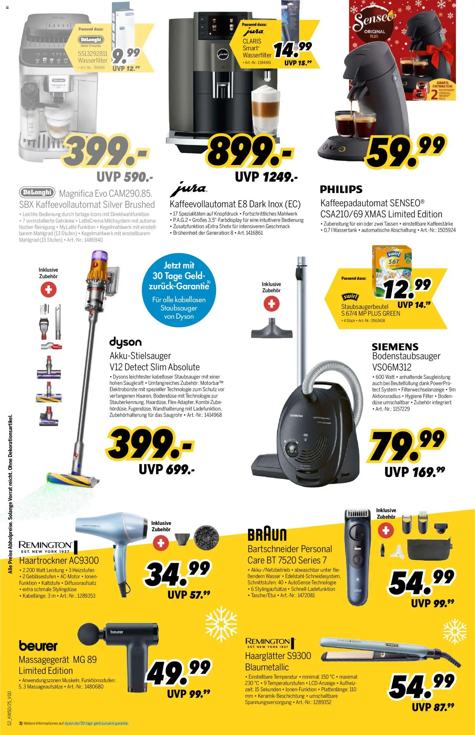 Medimax Prospekt 	 – gültig ab 06.12.2025 | Seite: 2 | Produkte: Philips, Siemens, Jura, Haartrockner