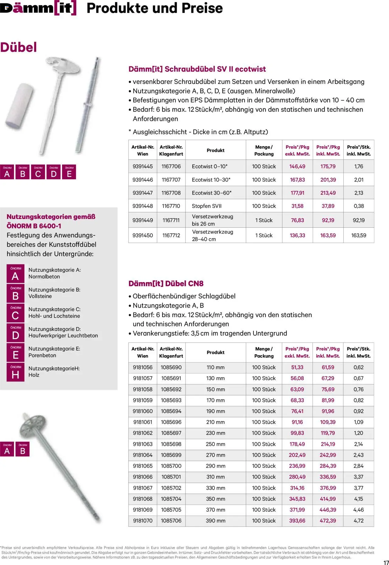Lagerhaus Dämm[it] Katalog 2025 gültig ab 08.01.2025 | Seite: 17