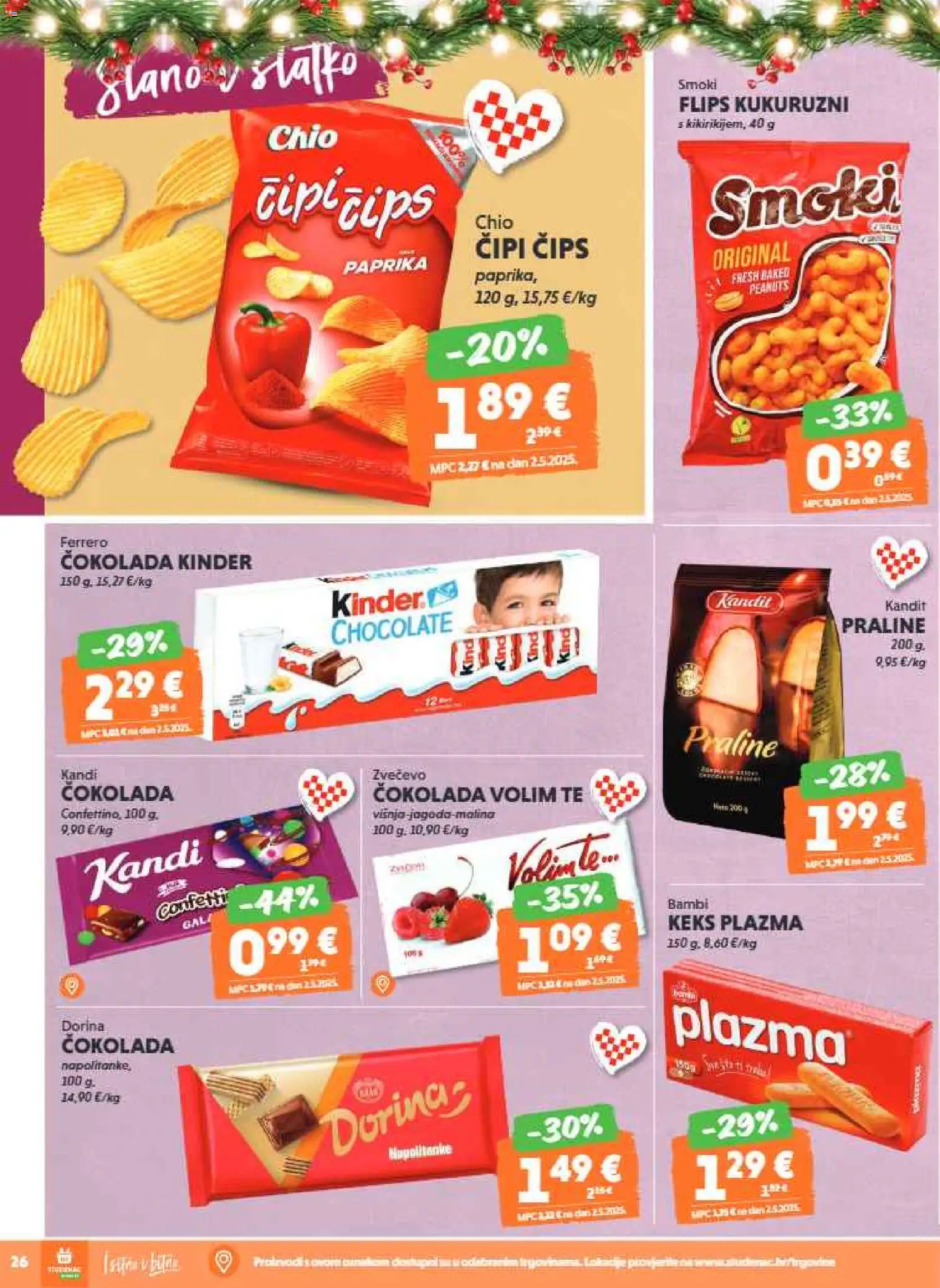 Studenac katalog | vrijedi od 10.12.2025 | Stranica: 26 | Proizvodi: Flips, Praline, Keks, Napolitanke