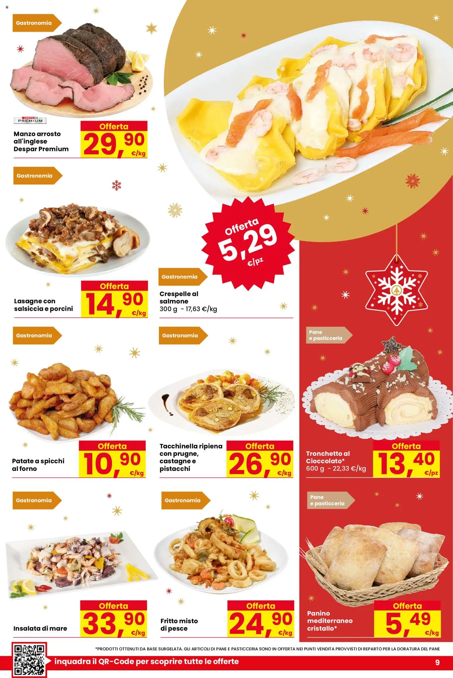Volantino Despar del 16.12.2025 | Pagina: 9 | Prodotti: Arrosto, Manzo, Insalata, Forno