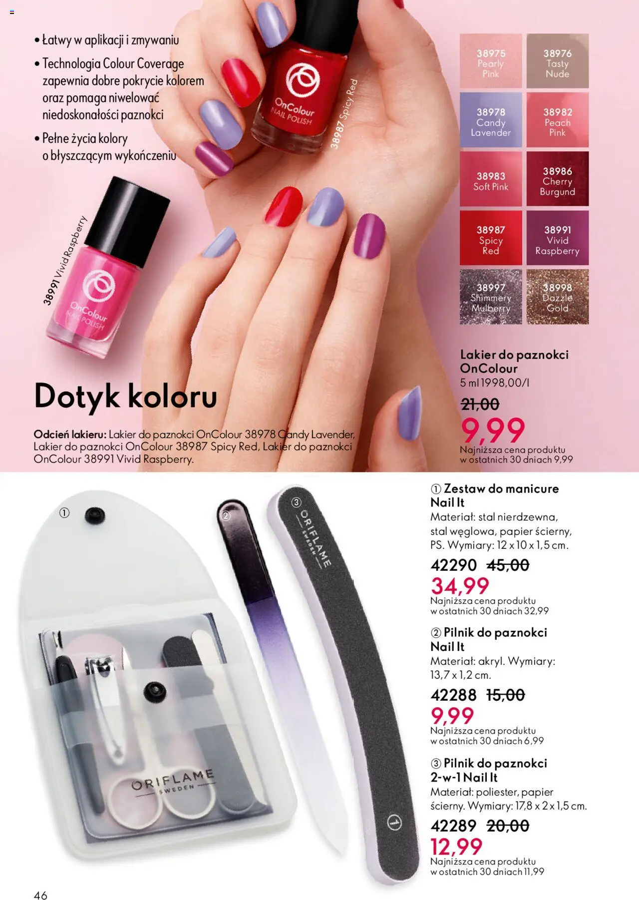 Oriflame Katalog 15 2025 od 22.10.2025 | Strona: 46 | Produkty: Lakier do paznokci