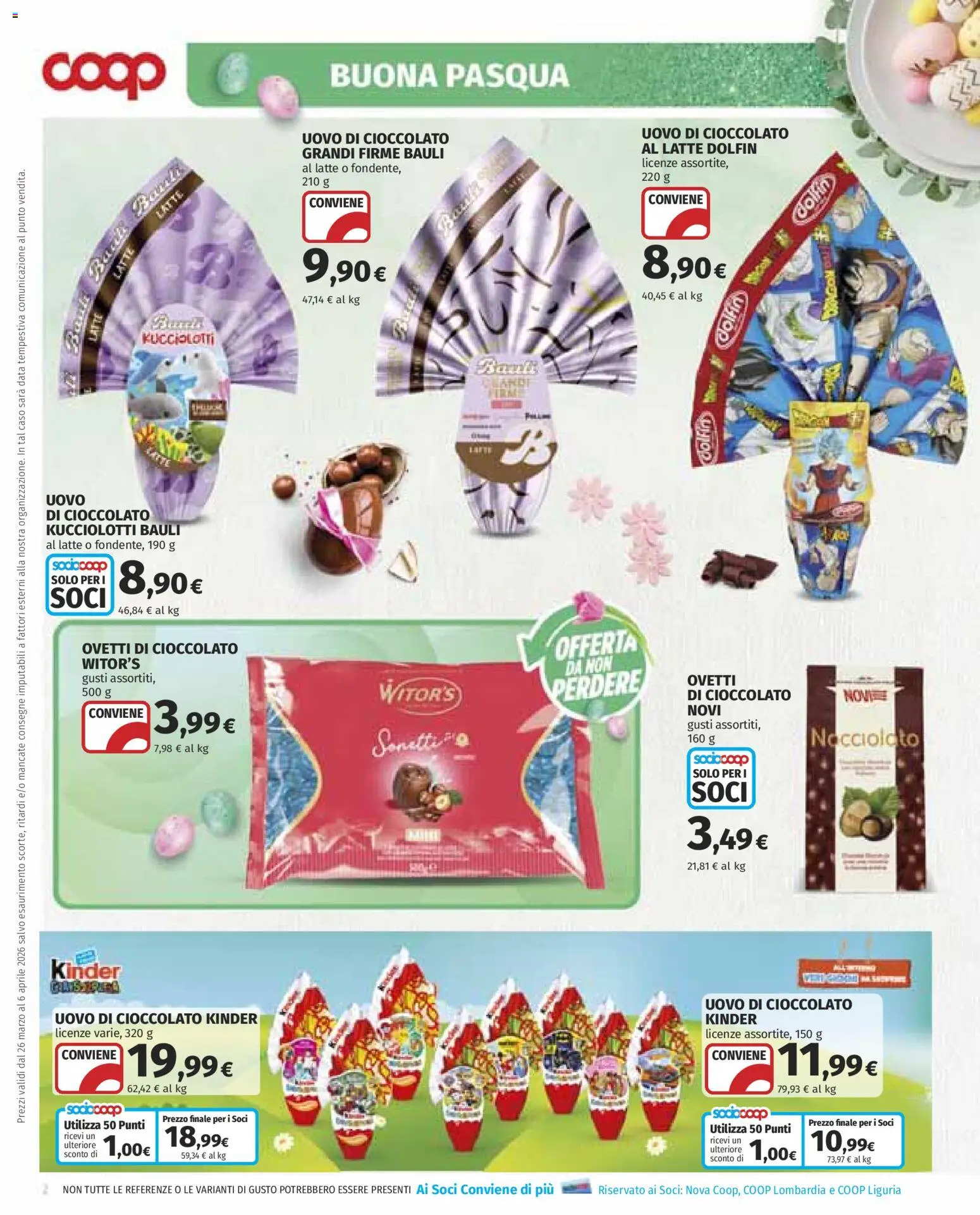 Volantino COOP del 26.03.2026 | Pagina: 2 | Prodotti: Cioccolato, Latte, Data