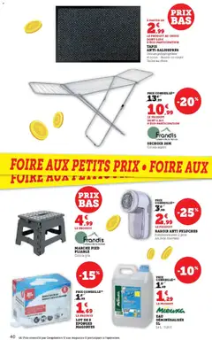 Super U - Prévisualisation de Super U - Les prix bas de la semaine valide à partir de 27.01.2026 | Page: 40 | Produits: Rasoir, Coton, Tapis, Piles