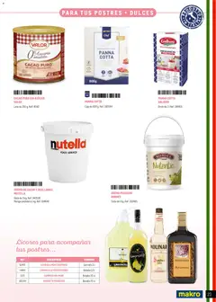 Vista previa Makro Restaurantes italianos Prat válido desde el 27.03.2026 | Página: 23 | Productos: Polvo, Licor, Crema de cacao, Caja
