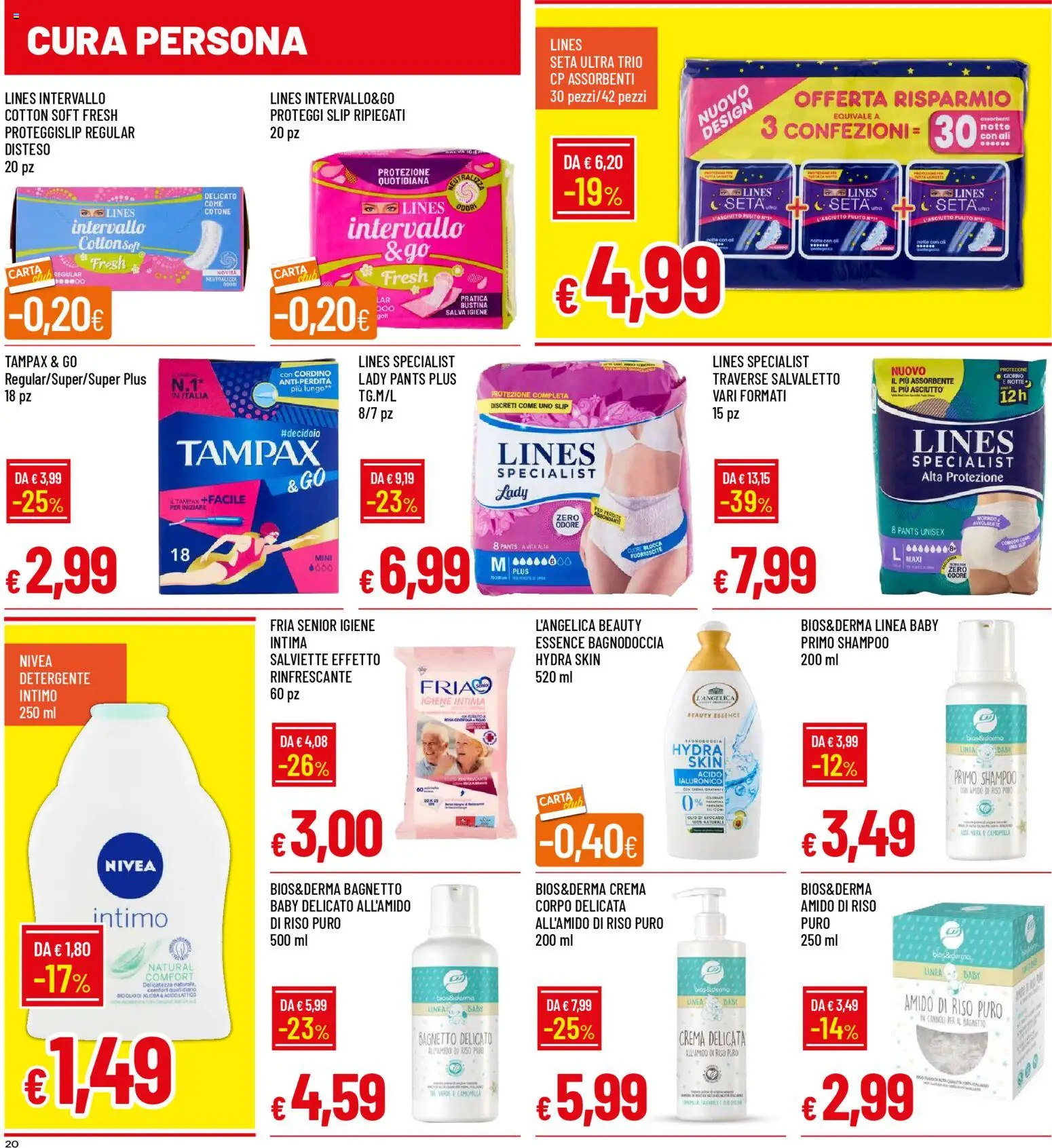 Volantino Galassia del 03.11.2025 | Pagina: 20 | Prodotti: Shampoo, Intimo, Avocado, Caschetto