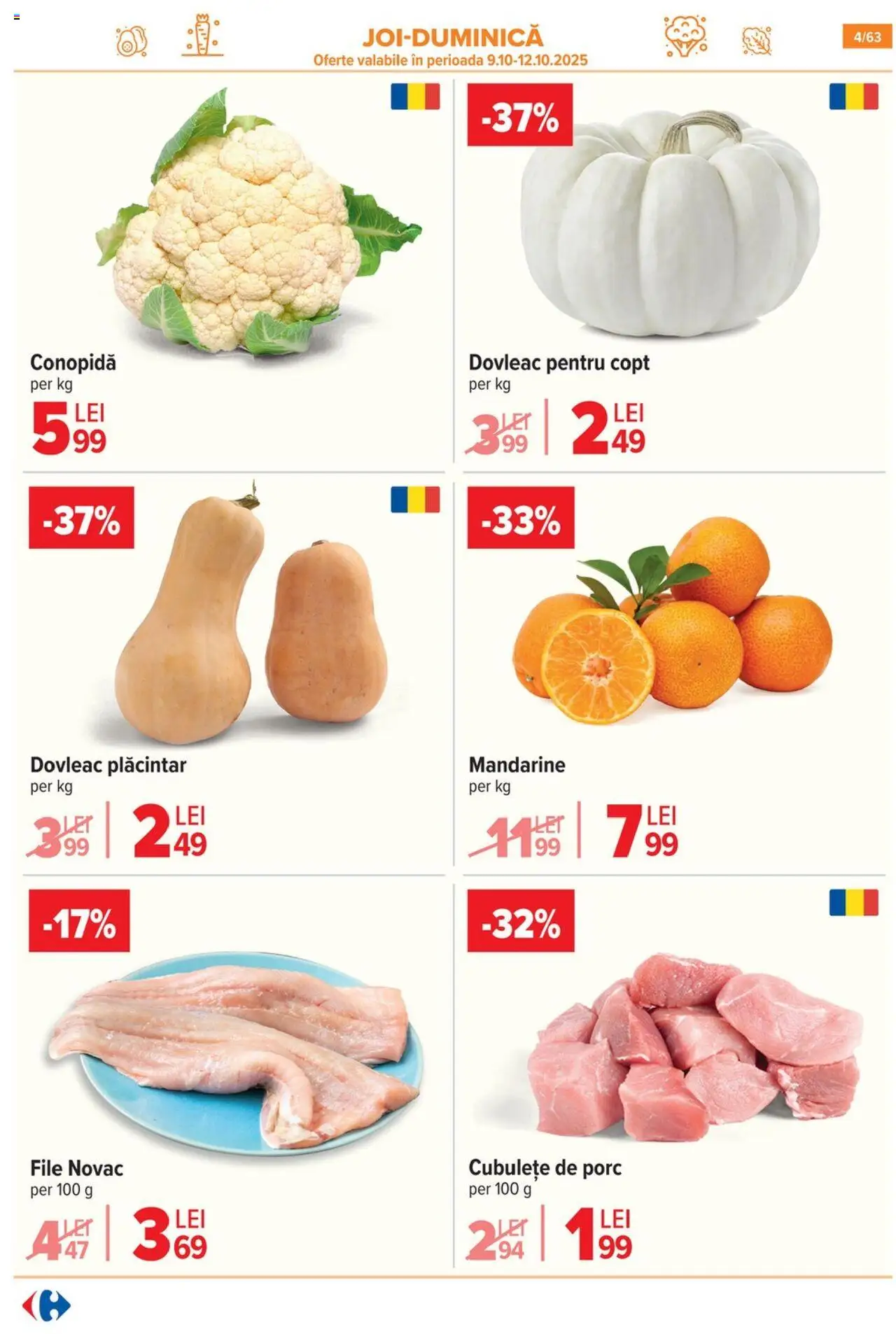 Noul catalog Carrefour – valabil de la 01.10.2025 | Pagină: 4 | Produse: Roșii, Zahăr, Sfeclă