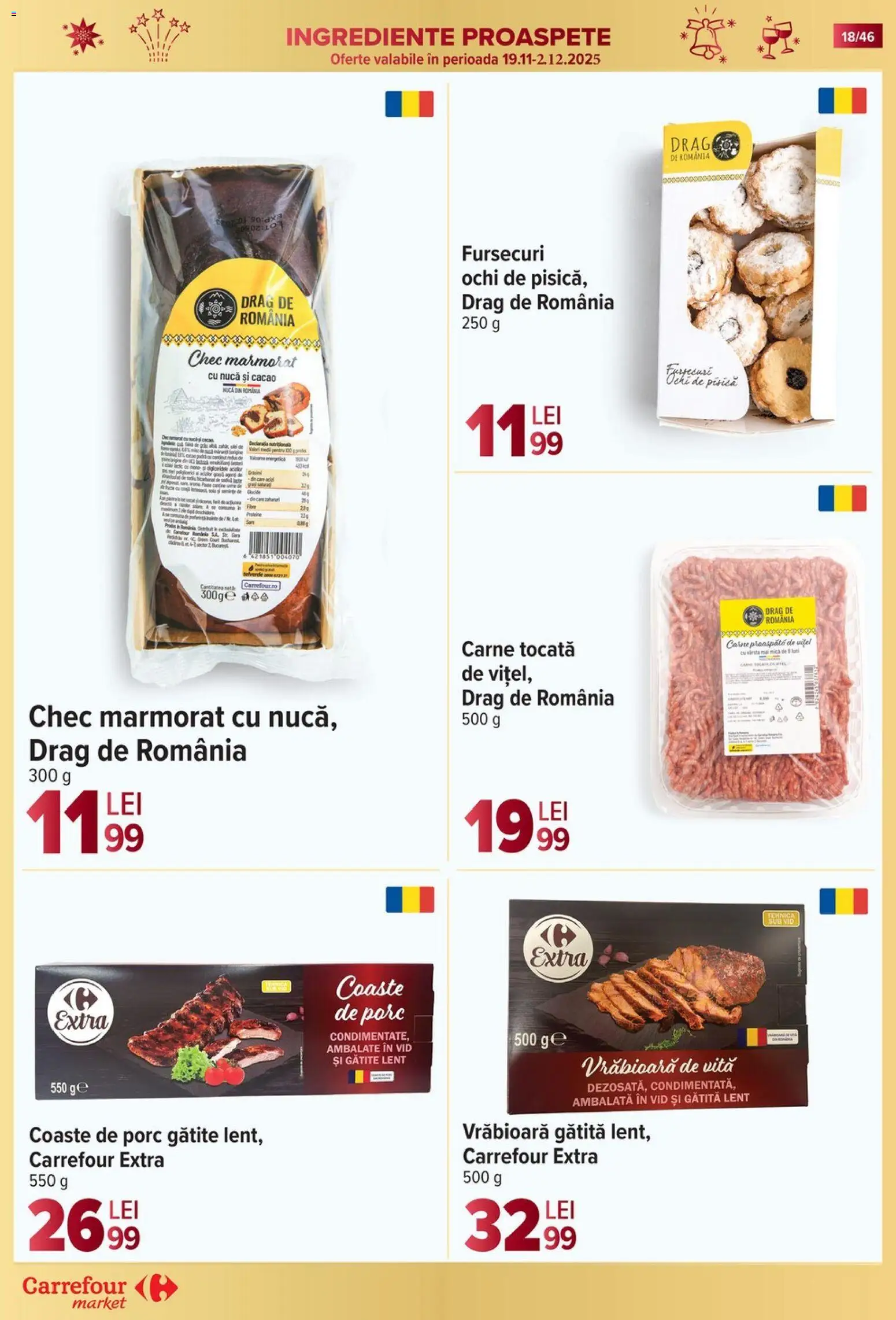Noul catalog Carrefour – valabil de la 19.11.2025 | Pagină: 18 | Produse: Carne tocată, Cacao