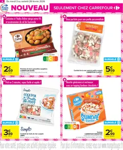 Carrefour - Prévisualisation de Carrefour Les nouveautés le meilleur des produits carrefour valide à partir de 03.02.2026 | Page: 4 | Produits: Fruits de mer, Crevettes, Beurre, Chocolat