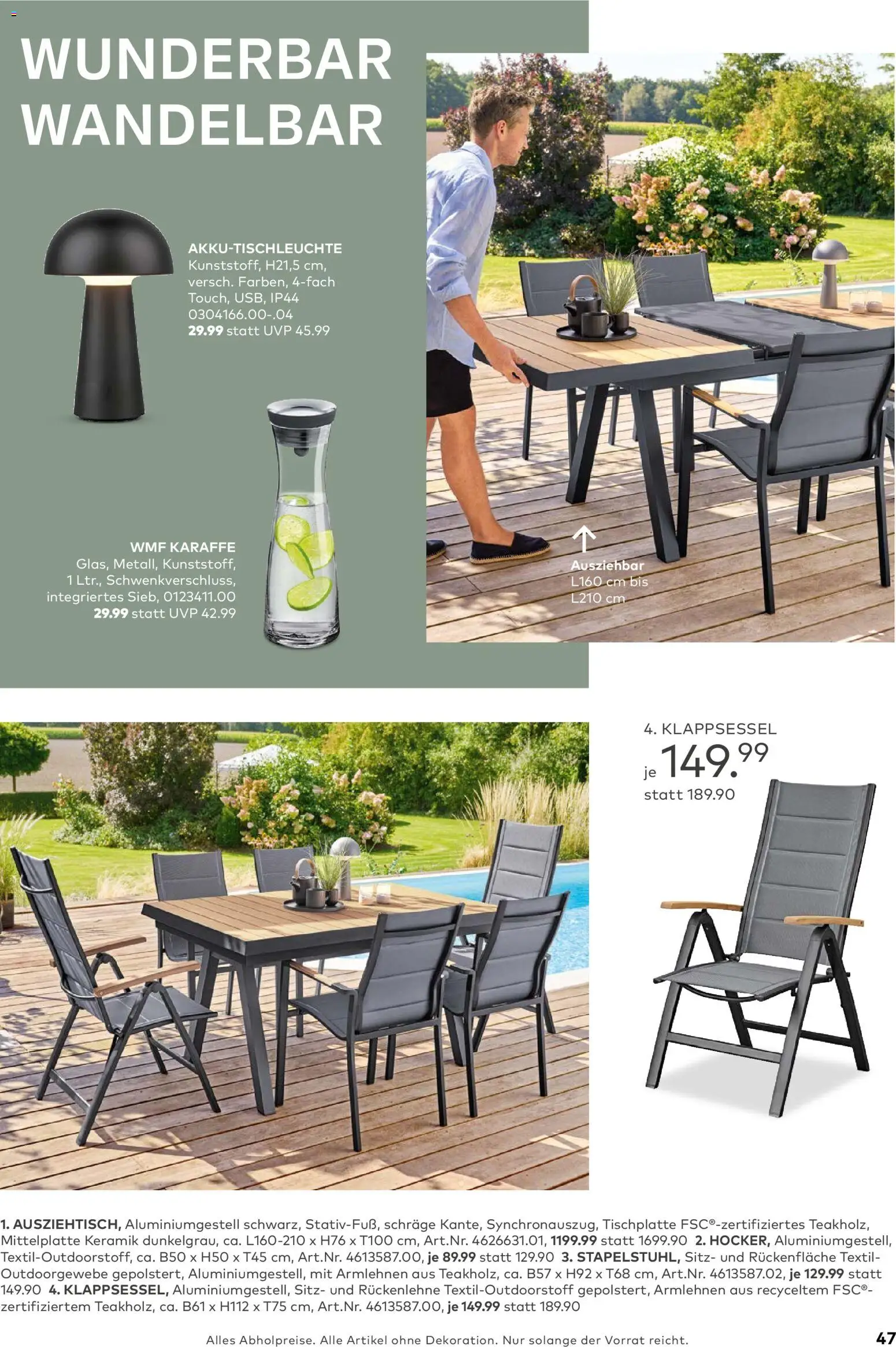 Porta! Gartenmöbel Katalog – gültig ab 01.03.2026 | Seite: 47