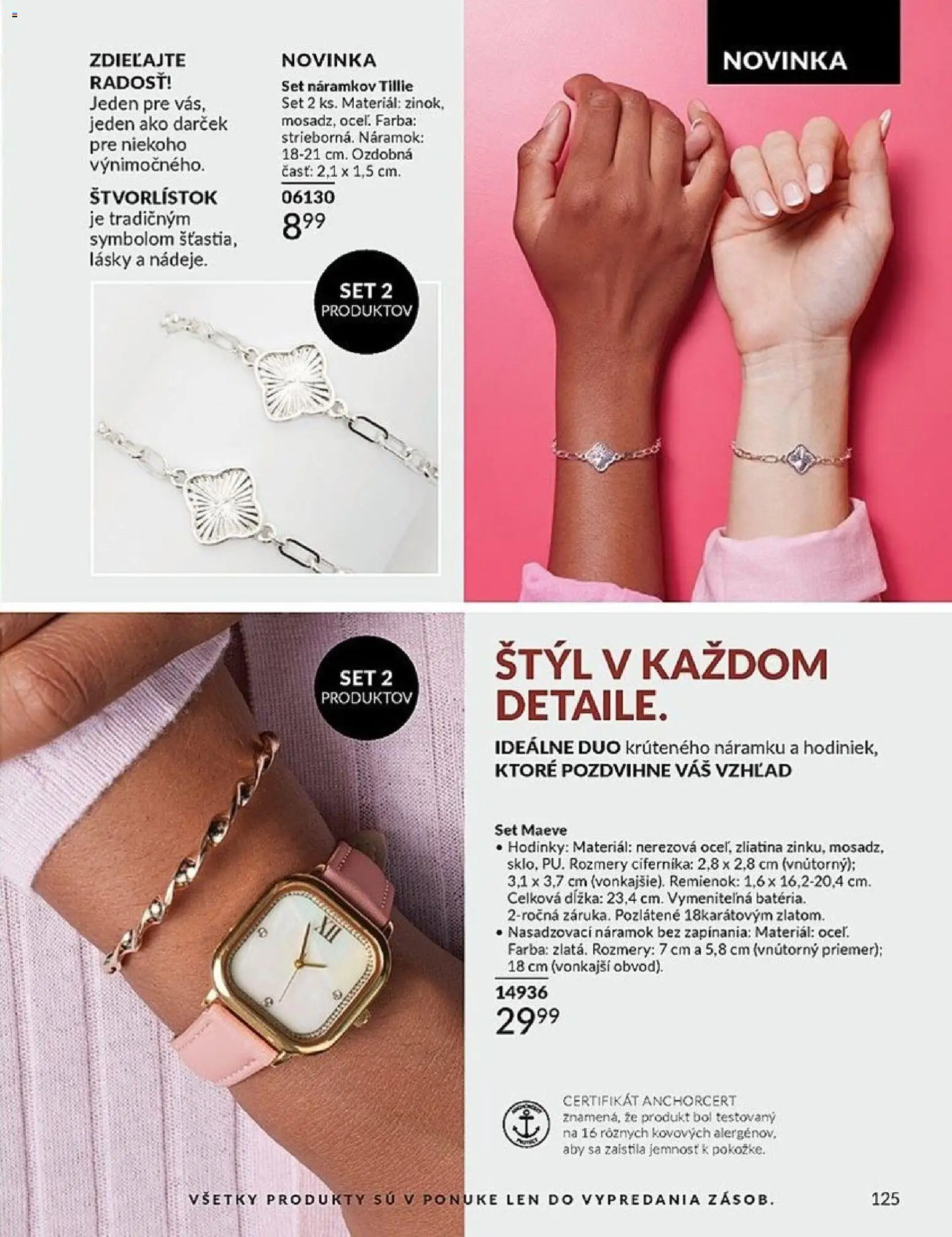 Nové Avon akcie – leták je platný od 01.03.2026 | Strana: 125 | Produkty: Hodinky