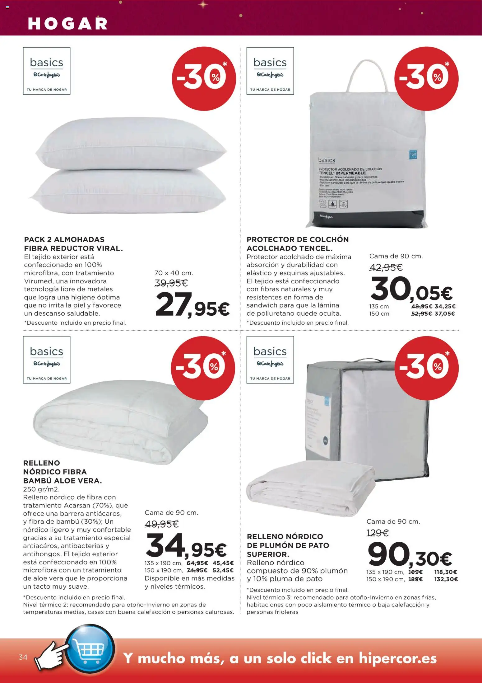 Hipercor catálogo │ válido desde el 20.11.2025 | Página: 47 | Productos: Colchon, Cama