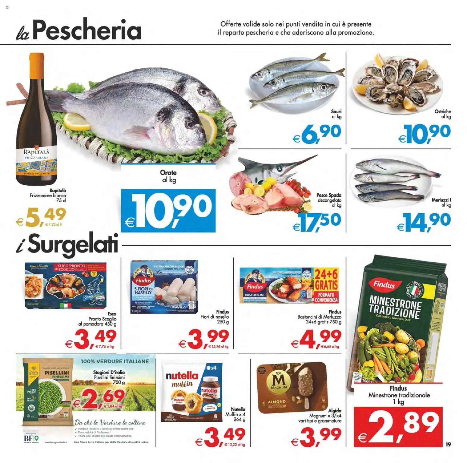 Volantino Decò del 24.10.2025 | Pagina: 22 | Prodotti: Pesce, Pomodoro, Nutella, Nasello