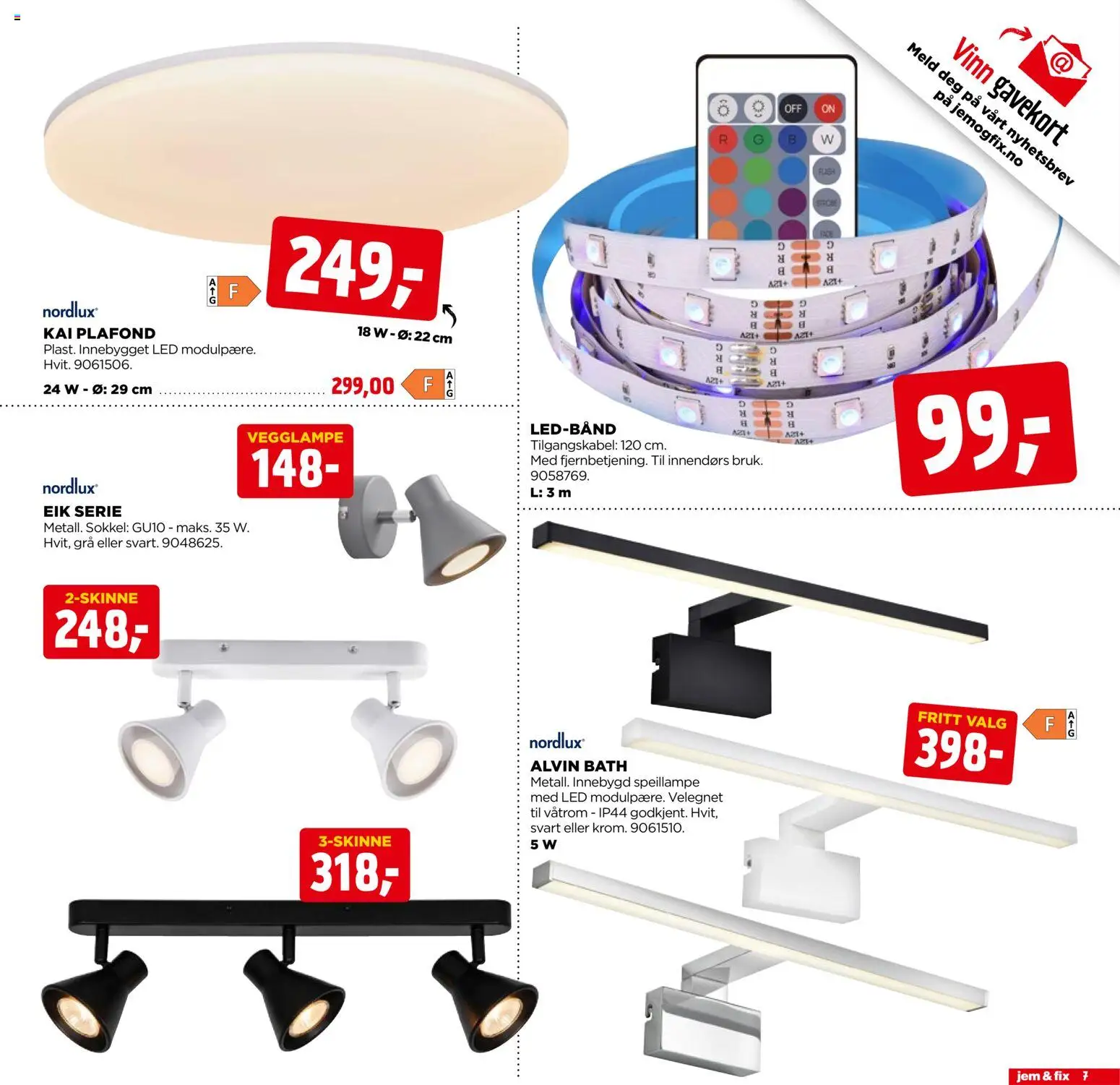 {H1} | Side: 7 | Produkter: Vegglampe