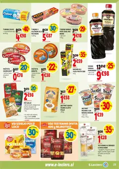 E.leclerc katalog akcije – veljaven od 18.02.2026 | Stran: 23 | Izdelki: Rezanci, Tuna, Namaz, Riz