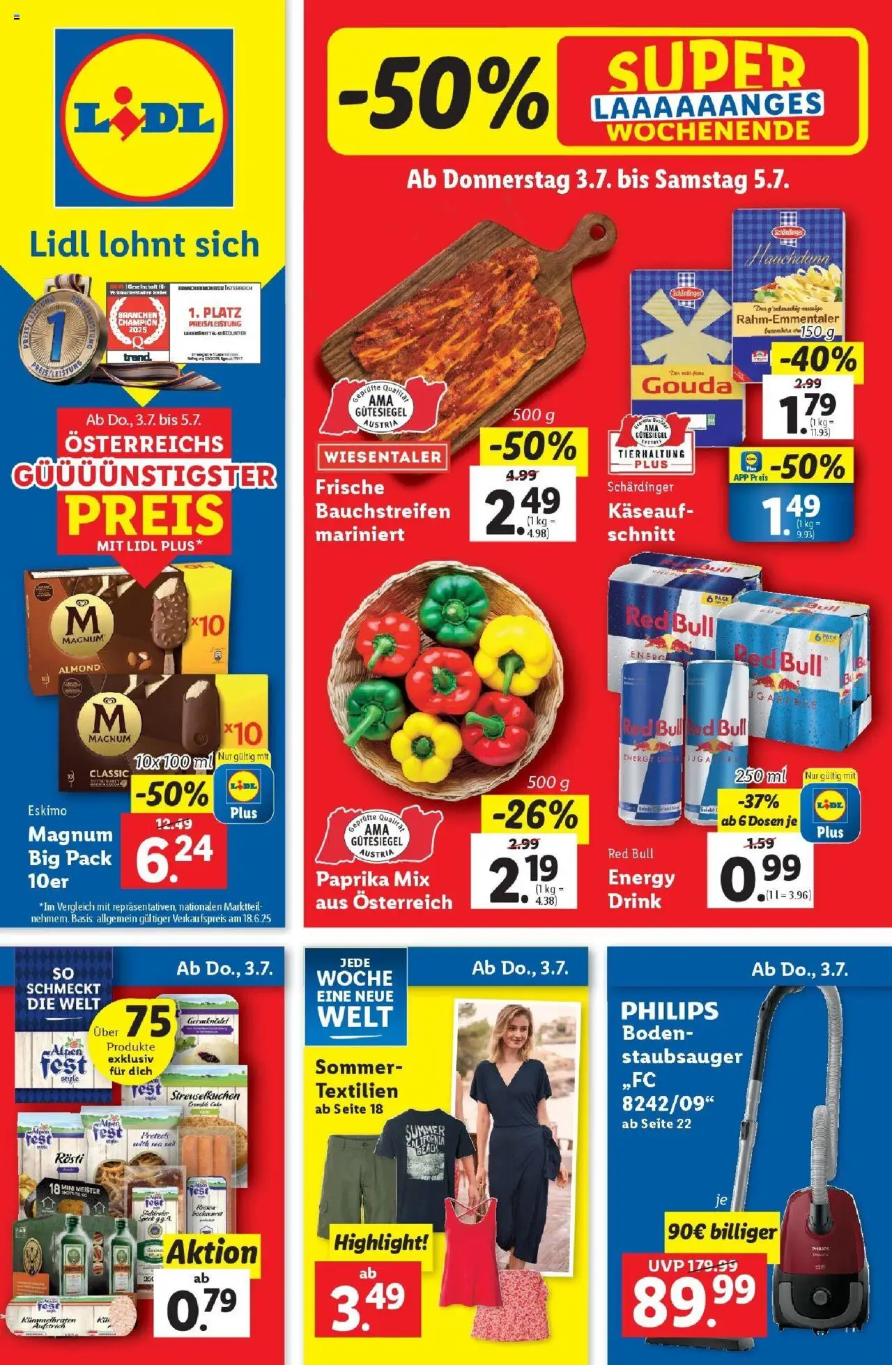 Lidl Flugblatt - Salzburg, Dornbirn, Jenbach gültig ab 02.07.2025 | Seite: 1 | Produkte: Staubsauger