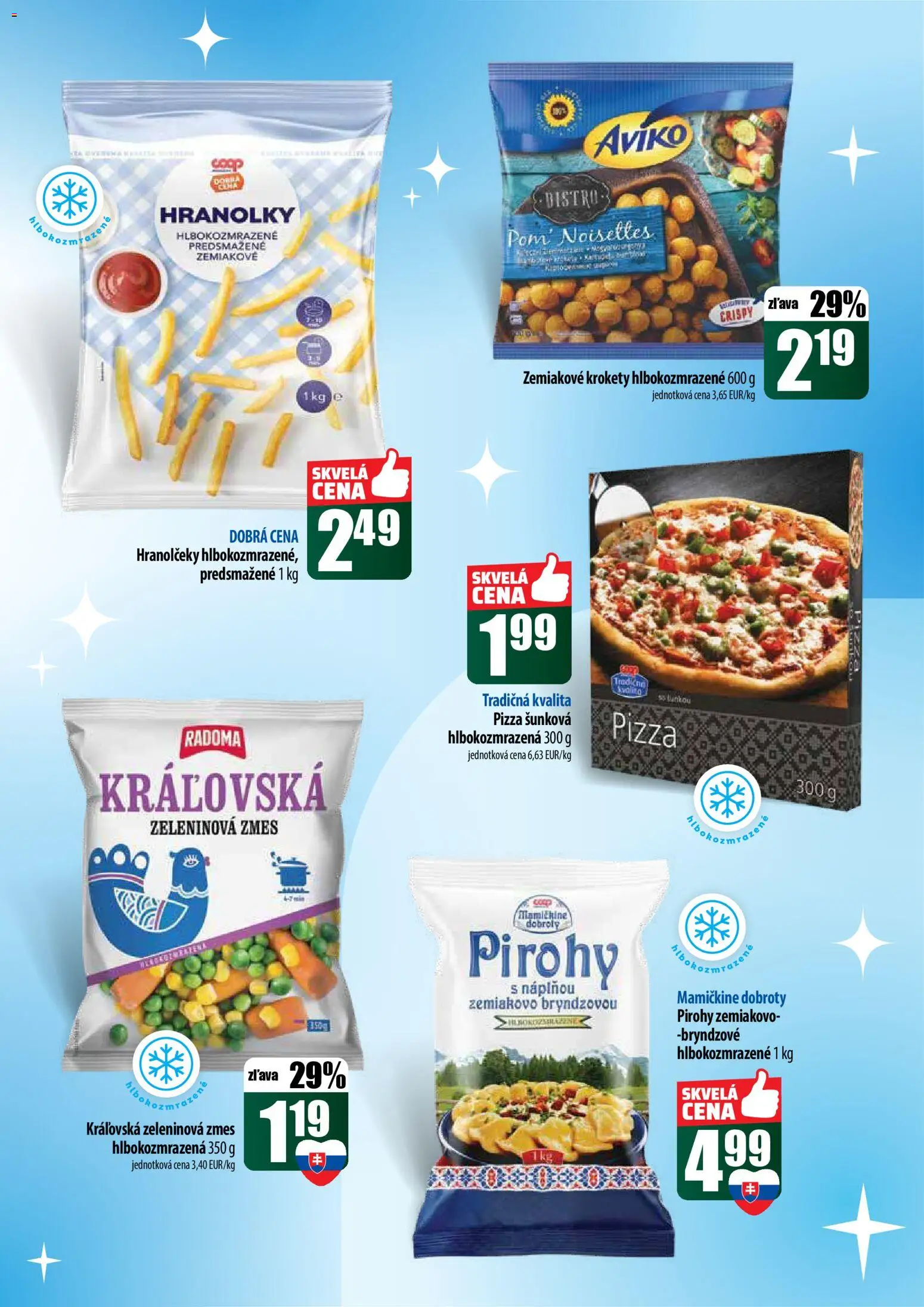 Nové COOP Jednota akcie – leták je platný od 18.12.2025 | Strana: 15 | Produkty: Pirohy, Pizza