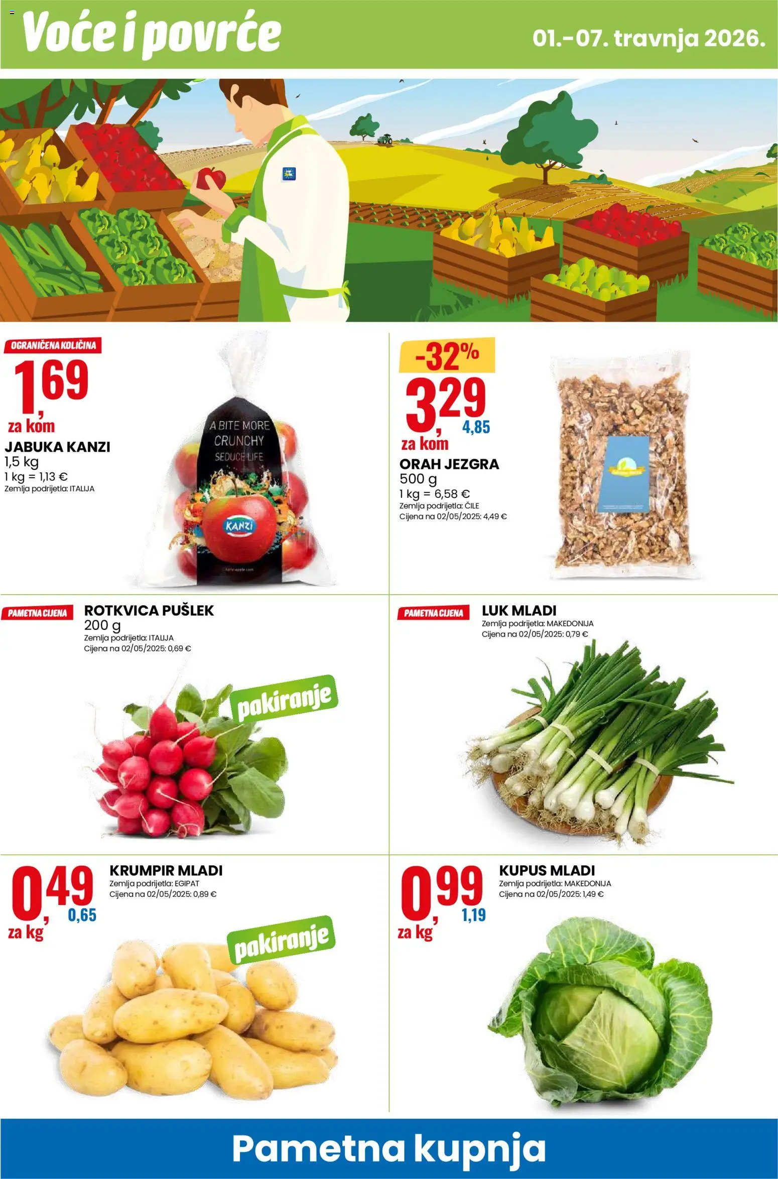 Eurospin katalog | vrijedi od 01.04.2026 | Stranica: 10 | Proizvodi: Krumpir, Voće, Kupus, Jabuka