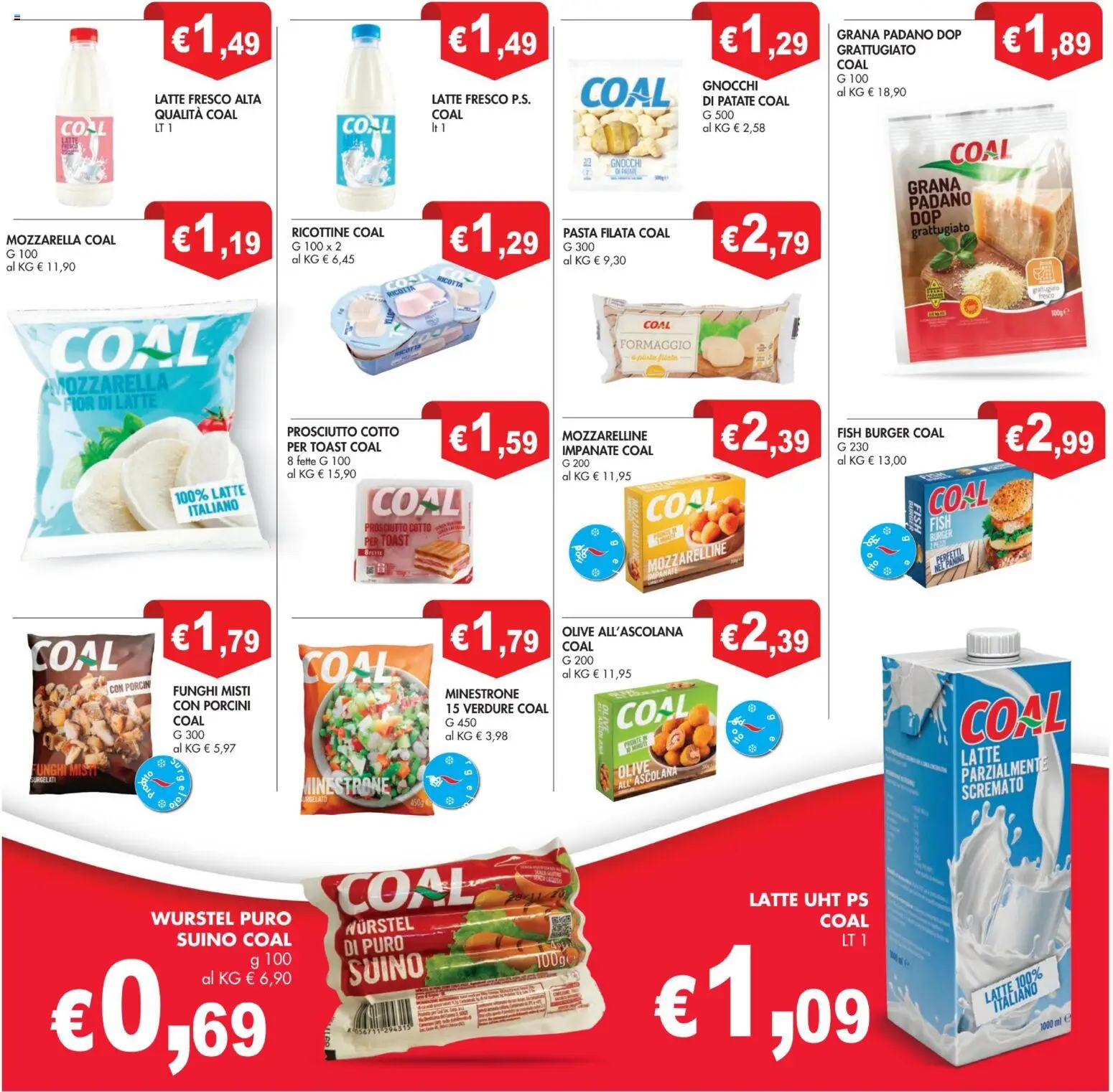 Volantino Coal del 28.11.2025 | Pagina: 13 | Prodotti: Suino, Olive, Prosciutto, Pasta