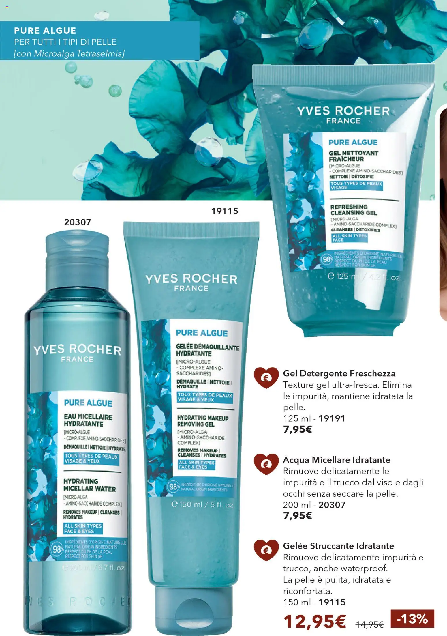 Volantino Yves Rocher del 17.02.2026 | Pagina: 22 | Prodotti: Acqua micellare, Detergente, Acqua, Trucco