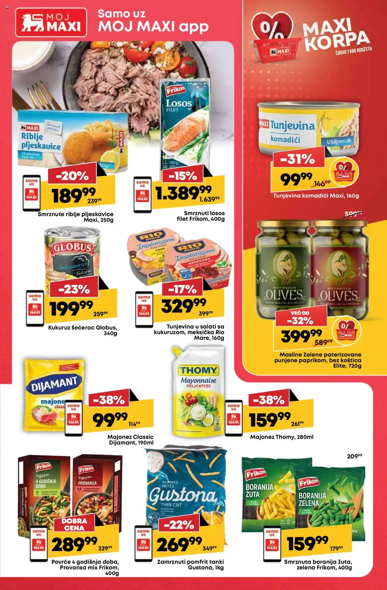 Maxi katalog - važi od 07.08.2025 | Strana: 19 | Proizvode: Masline, Pljeskavice, Globus, Kukuruz