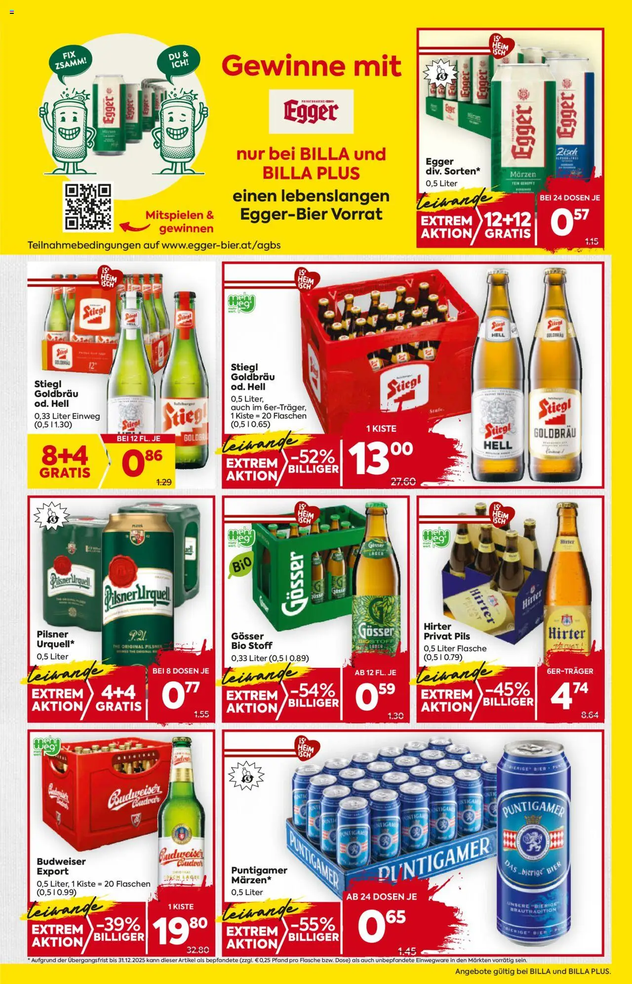 Billa Flugblatt gültig ab 02.10.2025 | Seite: 15 | Produkte: Bier