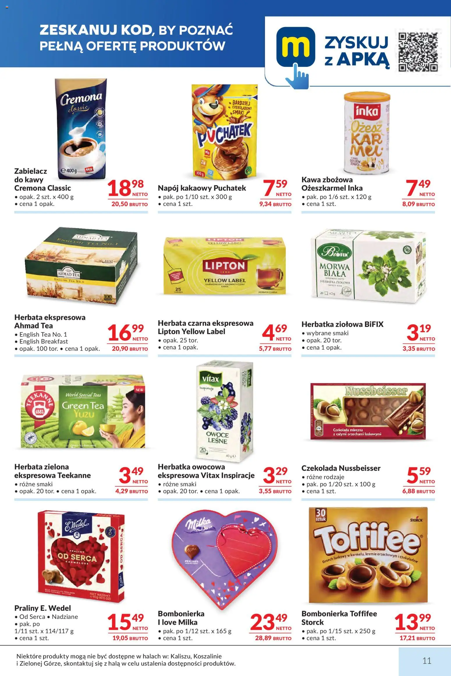 Makro Gazetka od 20.01.2026 | Strona: 11 | Produkty: Bombonierka, Kawa, Herbata, Owoce