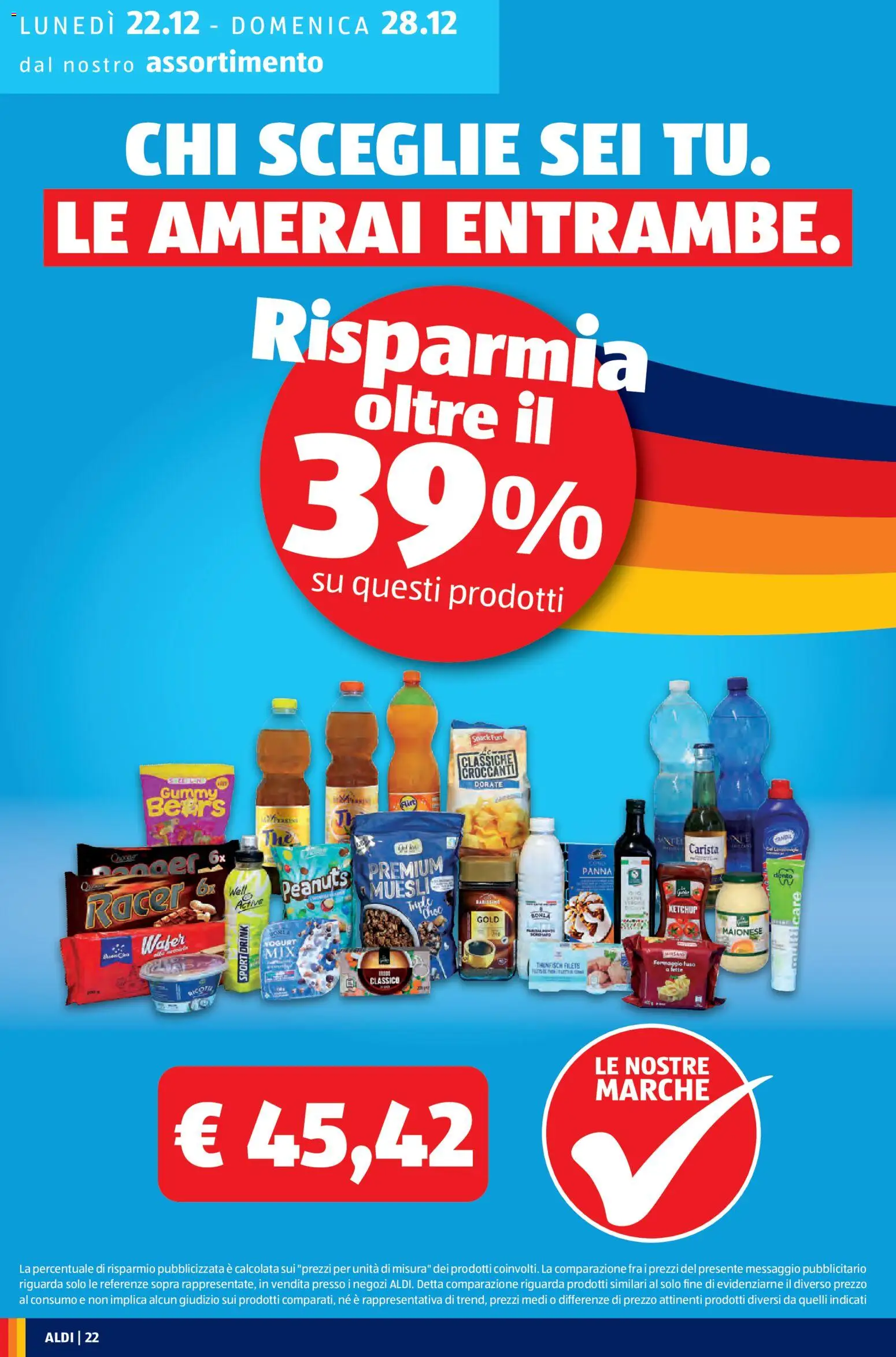Volantino Aldi del 22.12.2025 | Pagina: 22 | Prodotti: Muesli, Ketchup, Formaggio, Ricotta
