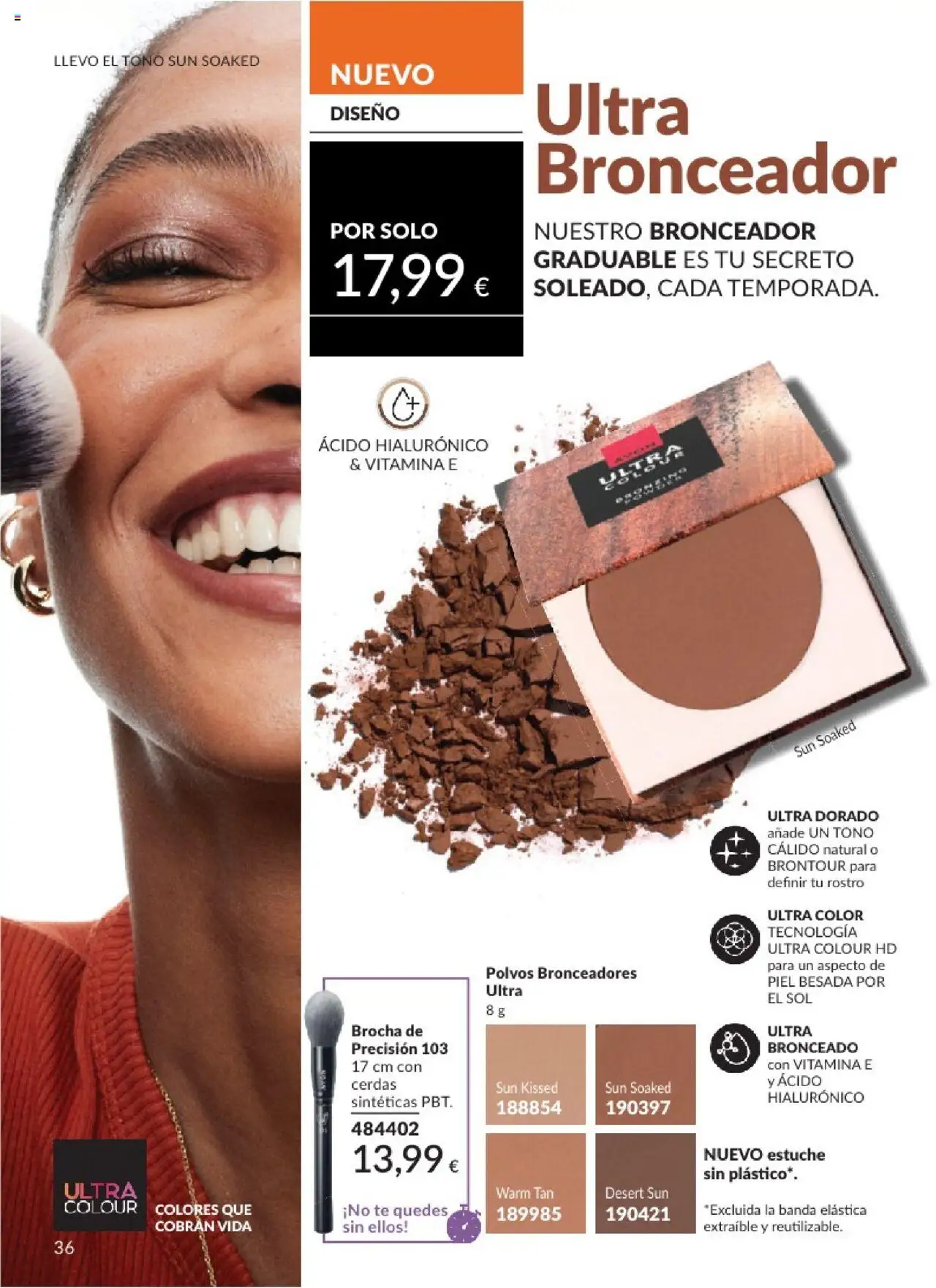 Catálogo AVON campaña 6 │ válido desde el 01.06.2025 | Página: 36 | Productos: Bronceador, Té, Brocha