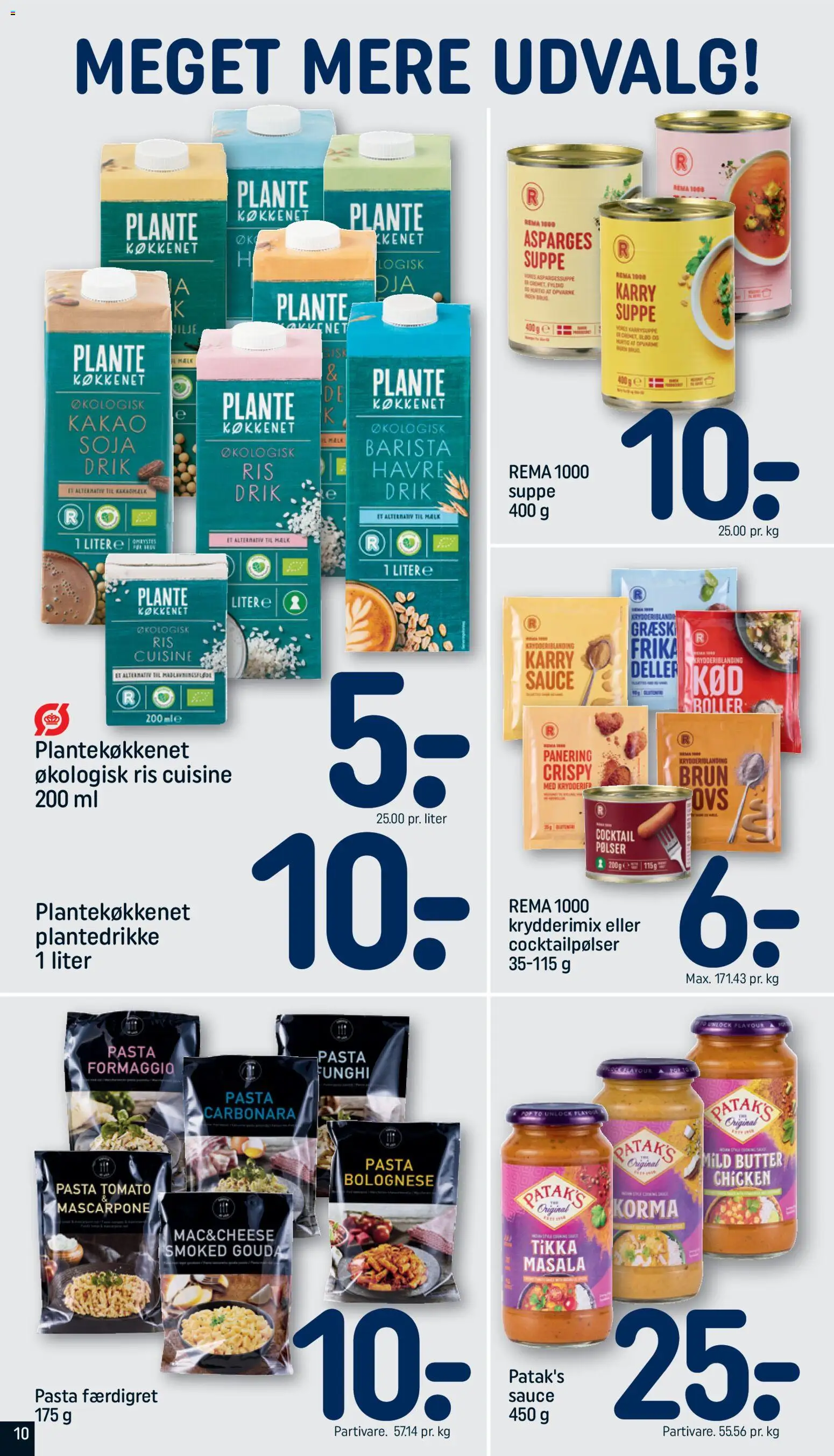 Rema 1000 tilbudsavis – gyldig fra 01.03.2026 | Side: 10 | Produkter: Karry, Ris, Pasta, Suppe
