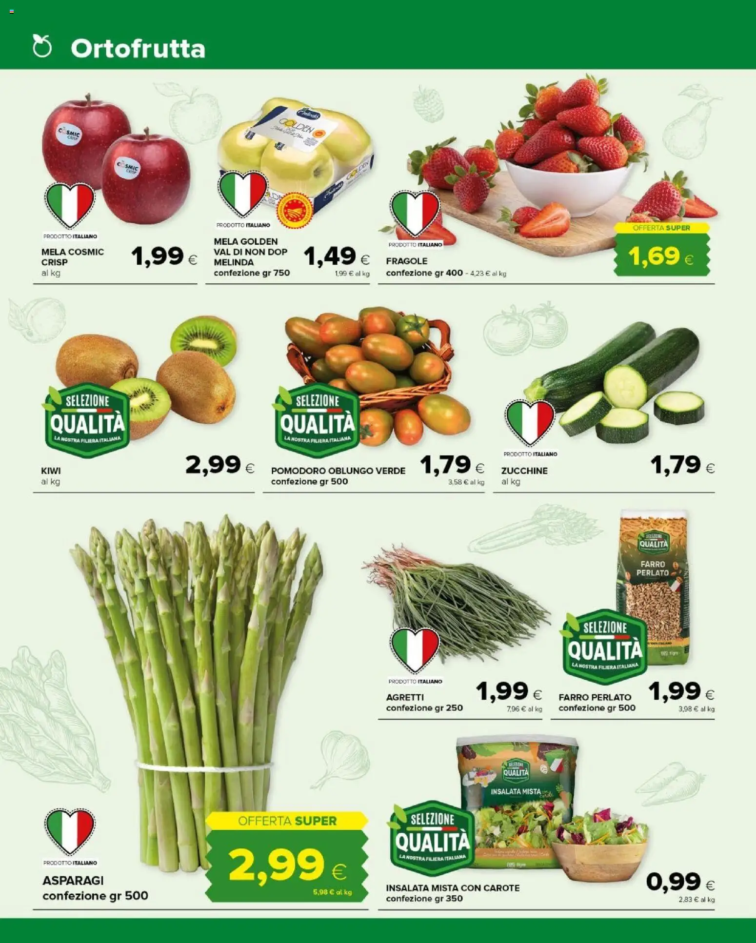 Volantino Tigre del 22.04.2026 | Pagina: 2 | Prodotti: Fragole, Kiwi, Insalata, Asparagi