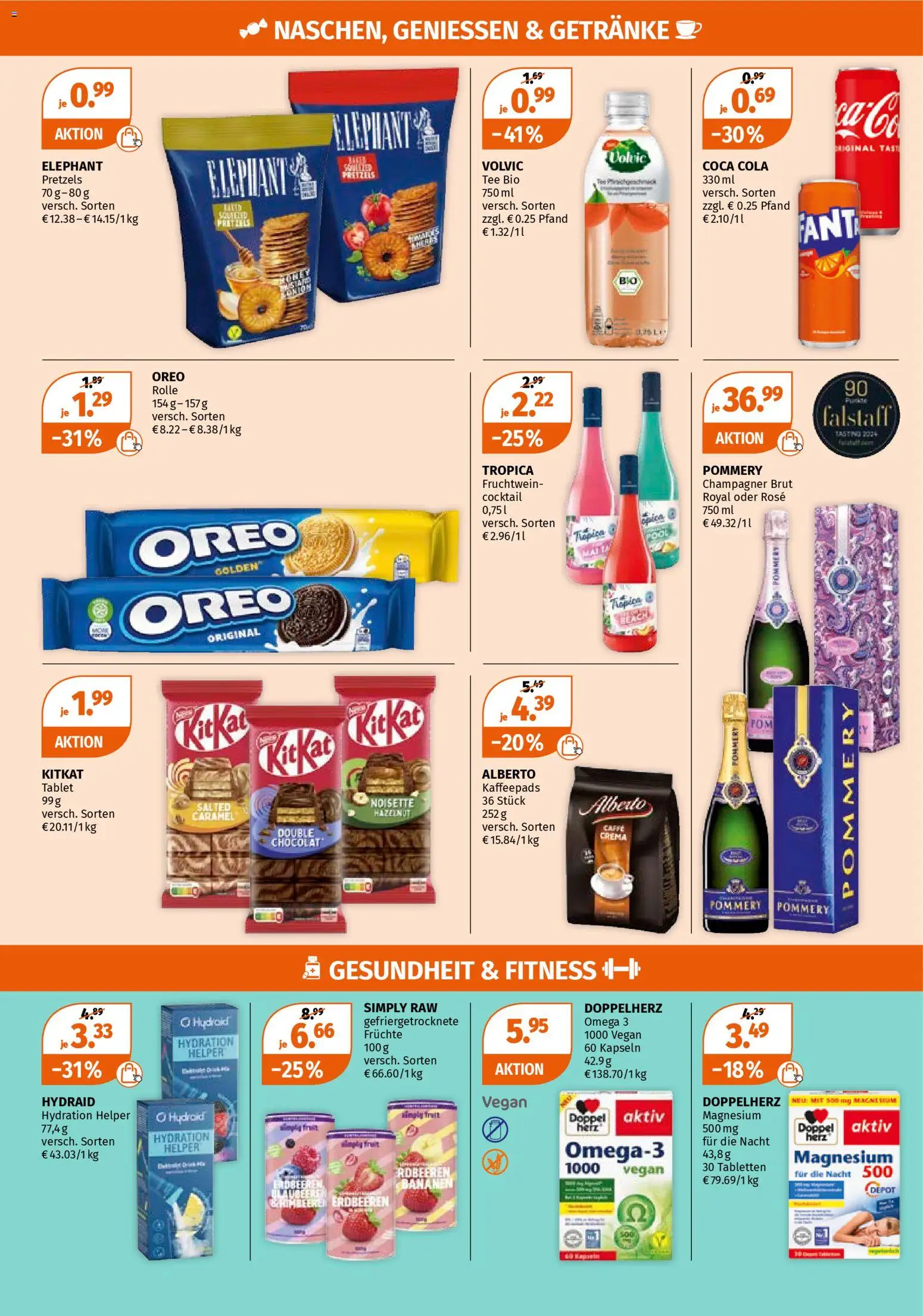 Müller Prospekt 	 – gültig ab 23.03.2026 | Seite: 25 | Produkte: Cola, Bananen, Tee, Volvic