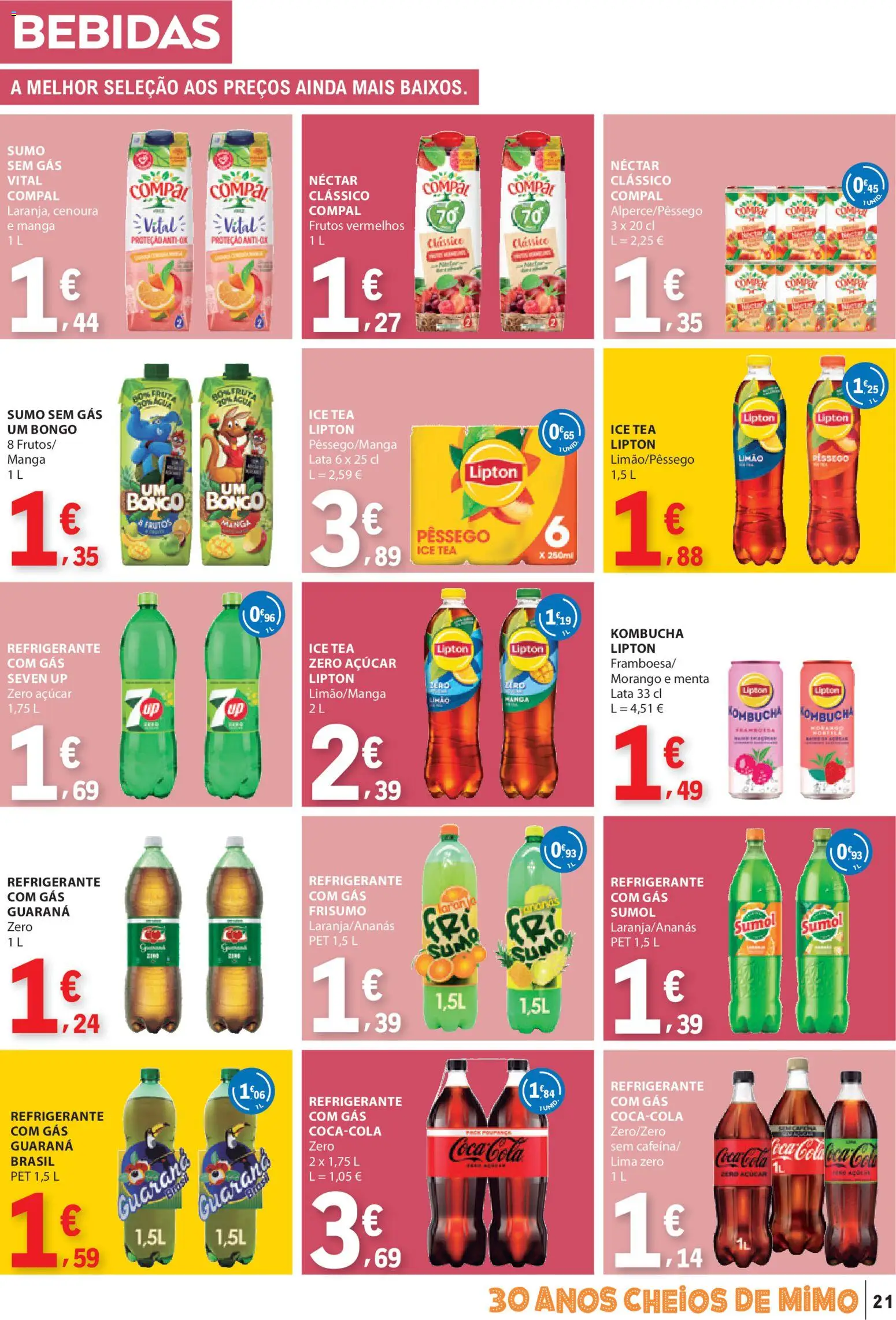 E.Leclerc folheto │ válido de 15.01.2026 | Página: 21 | Produtos: Refrigerante, Kombucha, Açúcar, Cenoura