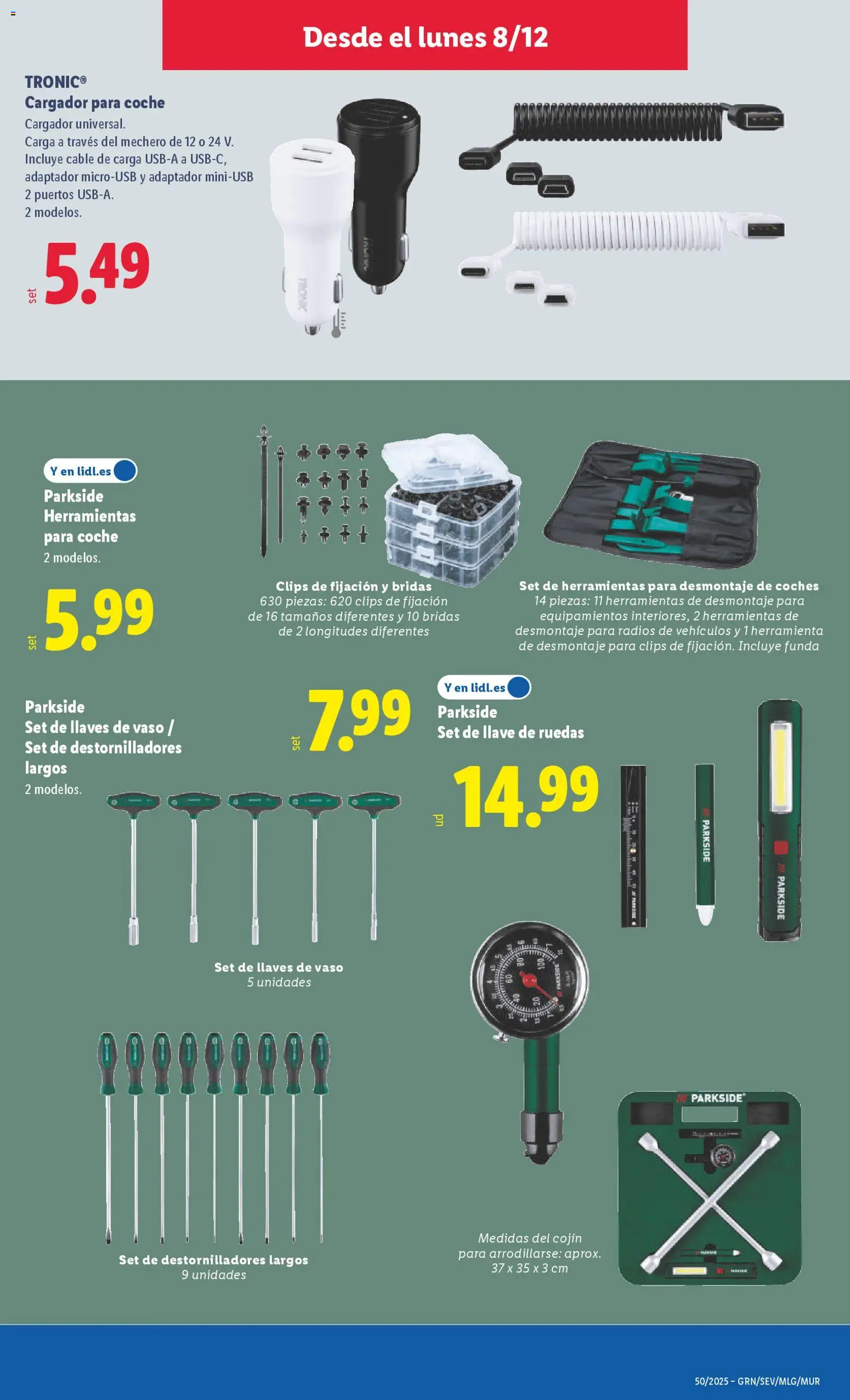 Lidl folleto de bazar │ válido desde el 08.12.2025 | Página: 11 | Productos: Cable, Funda, Adaptador, Cojín