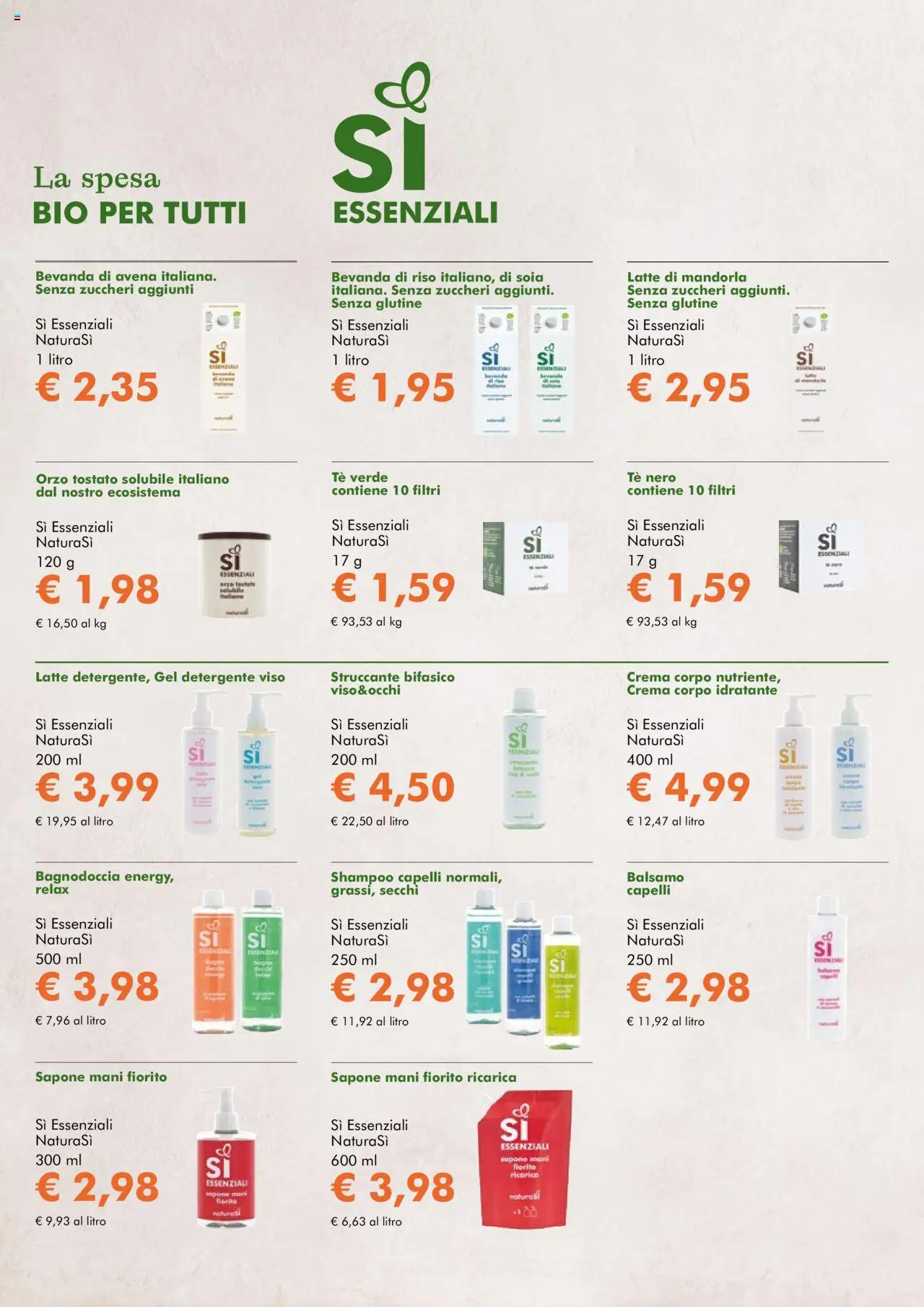 Volantino Natura Sì del 27.08.2025 | Pagina: 5 | Prodotti: Struccante, Sapone, Detergente, Bevanda di riso