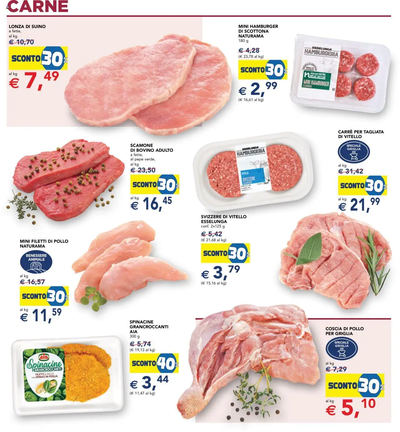 Volantino Esselunga S del 31.07.2025 | Pagina: 5 | Prodotti: Pollo, Suino, Vitello, Griglia