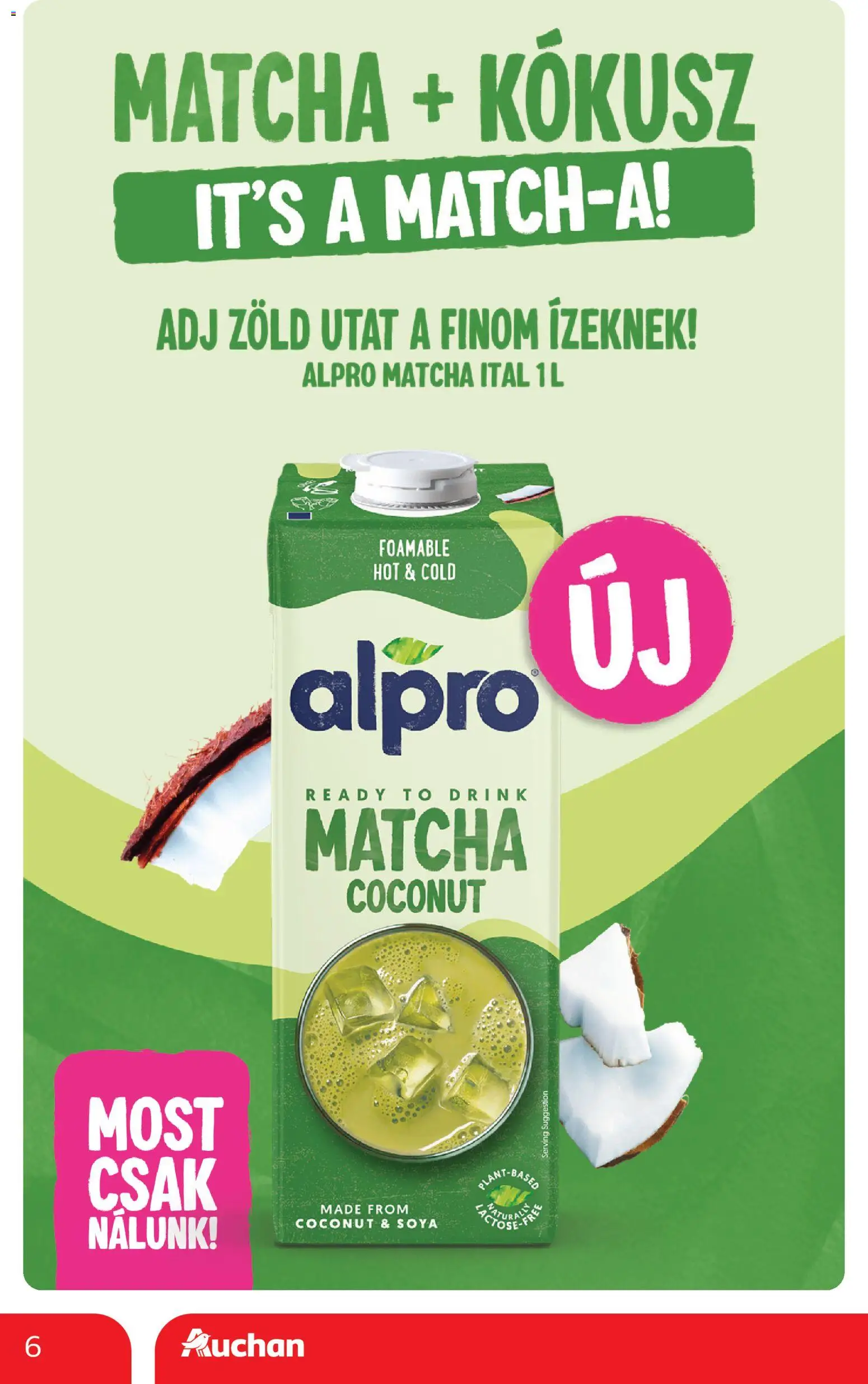 Auchan akciós ujság - amely érvényes a következő dátumtól: 23.04.2026 | Oldal: 6 | Termékek: Alpro, Kokusz