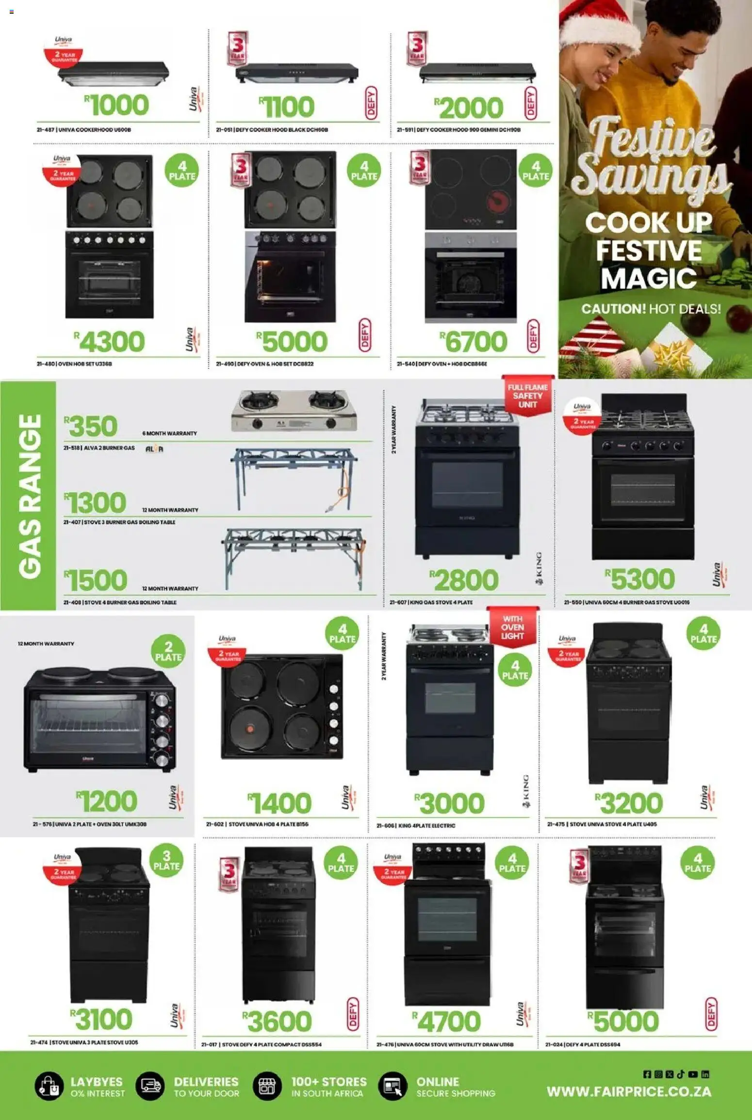 New Fair Price catalogue – valid from 01.12.2025 | Page: 3 | Products: Oven, Cooker, Hood, Light