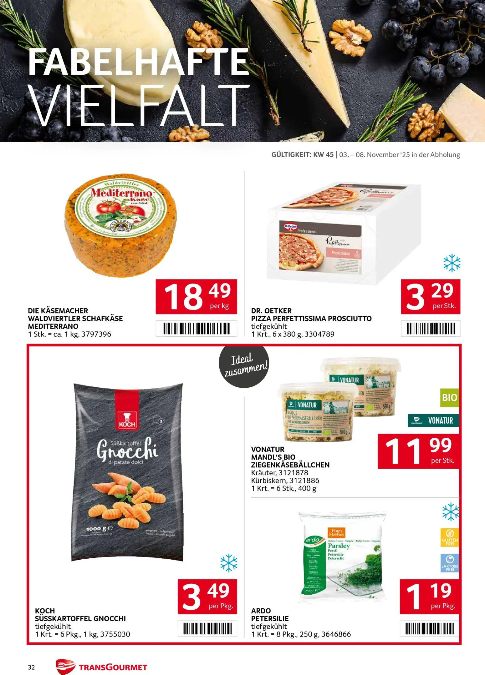 Transgourmet Flugblatt gültig ab 03.11.2025 | Seite: 32 | Produkte: Petersilie, Pizza