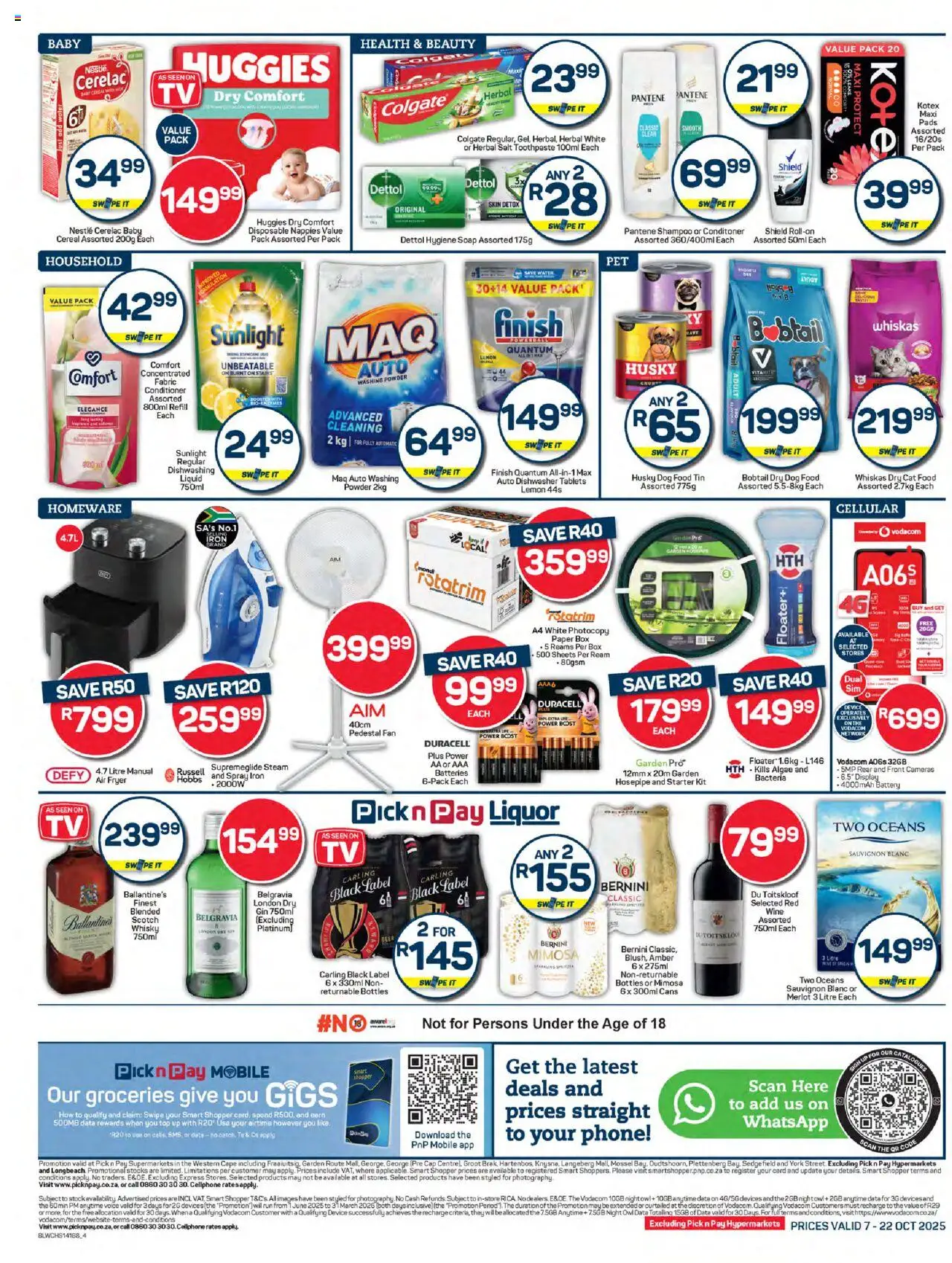 New Pick n Pay catalogue – valid from 07.10.2025 | Page: 4 | Products: Box, Soap, Dishwasher tablets, Cat food
