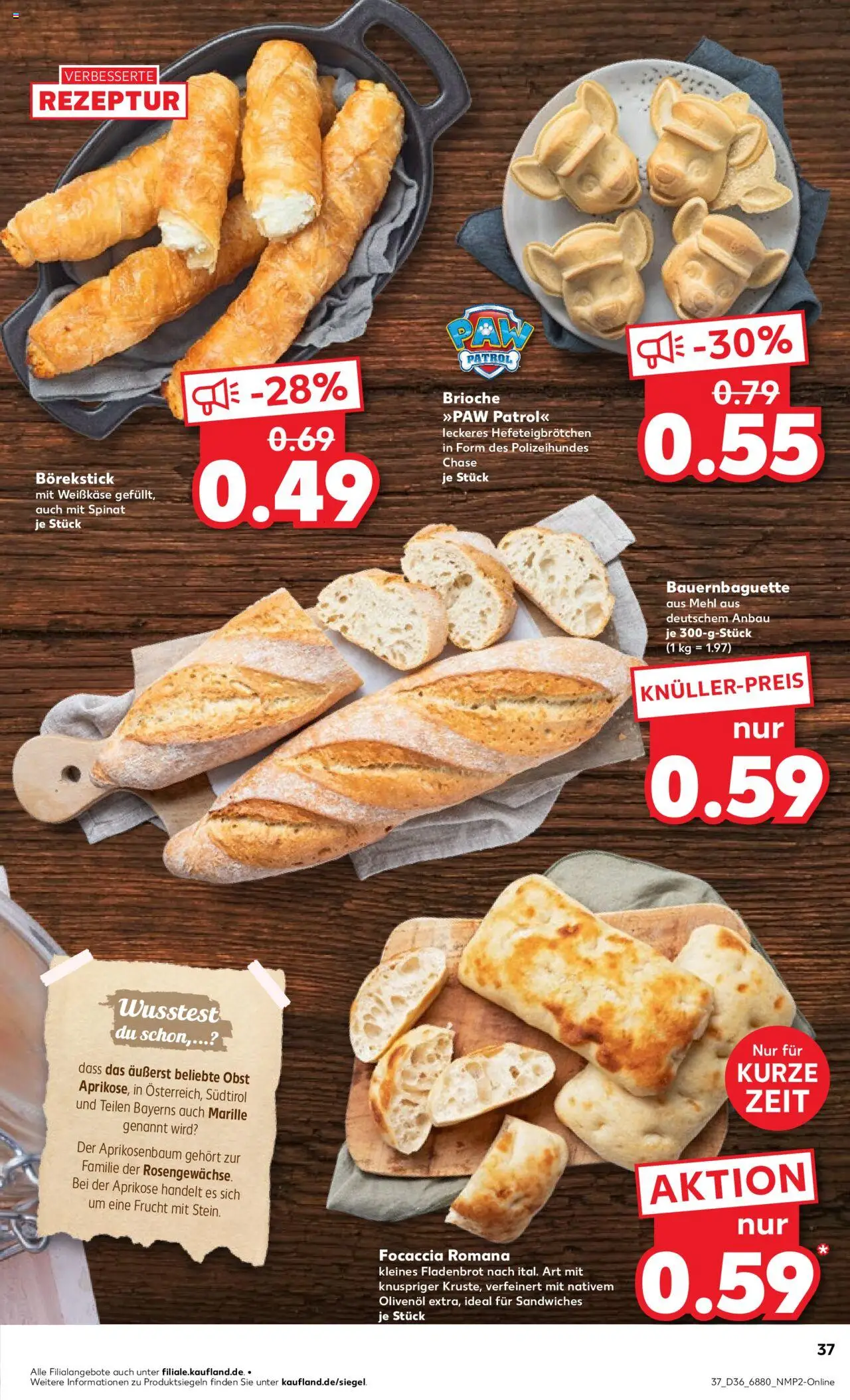 Kaufland prospekt Völklingen	 – gültig ab 07.09.2025 | Seite: 37 | Produkte: Mehl, Olivenol, Baguette, Obst