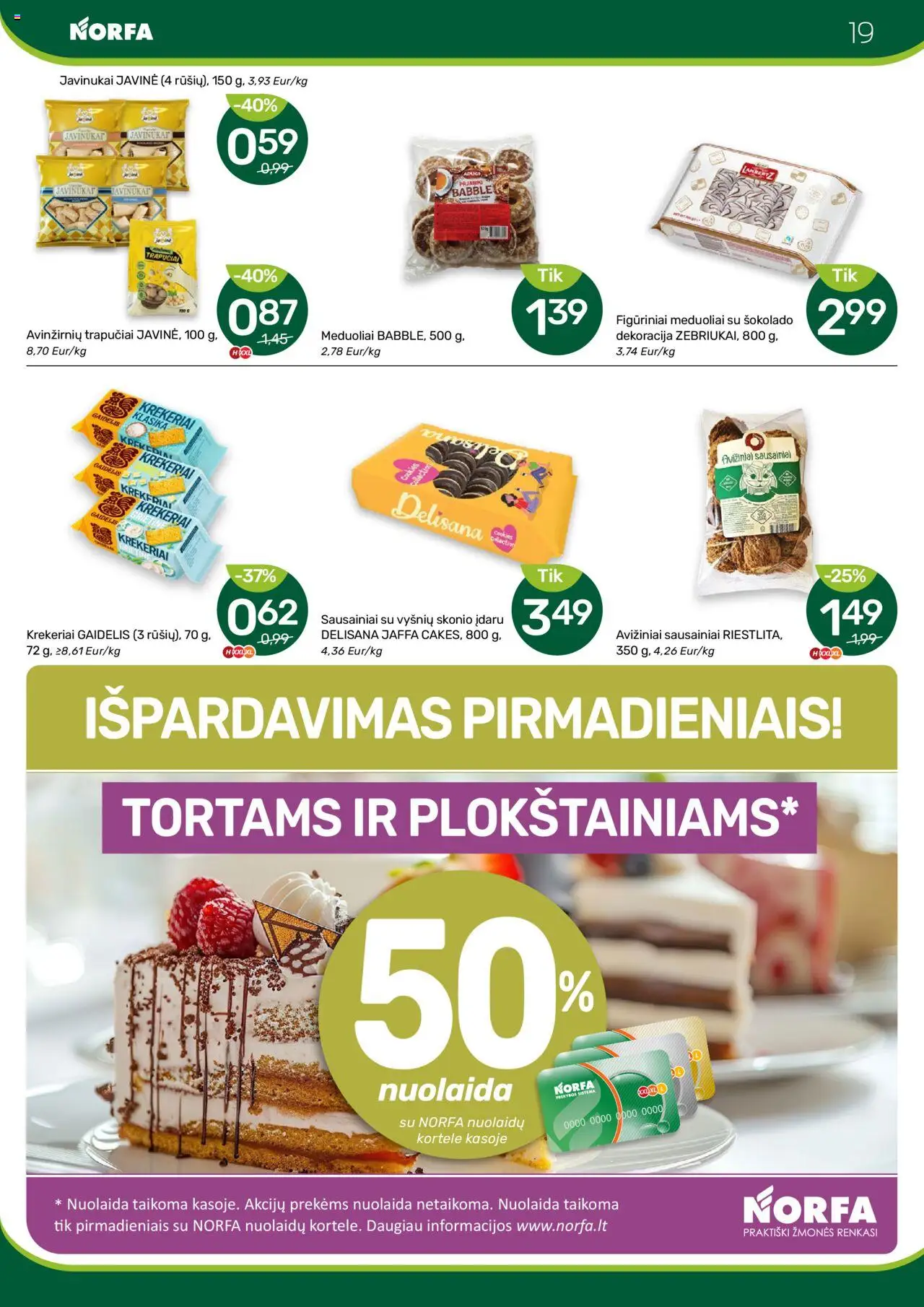 NORFA leidinys│galioja nuo 21.08.2025 | Puslapis: 19 | Prekių: Sausainiai