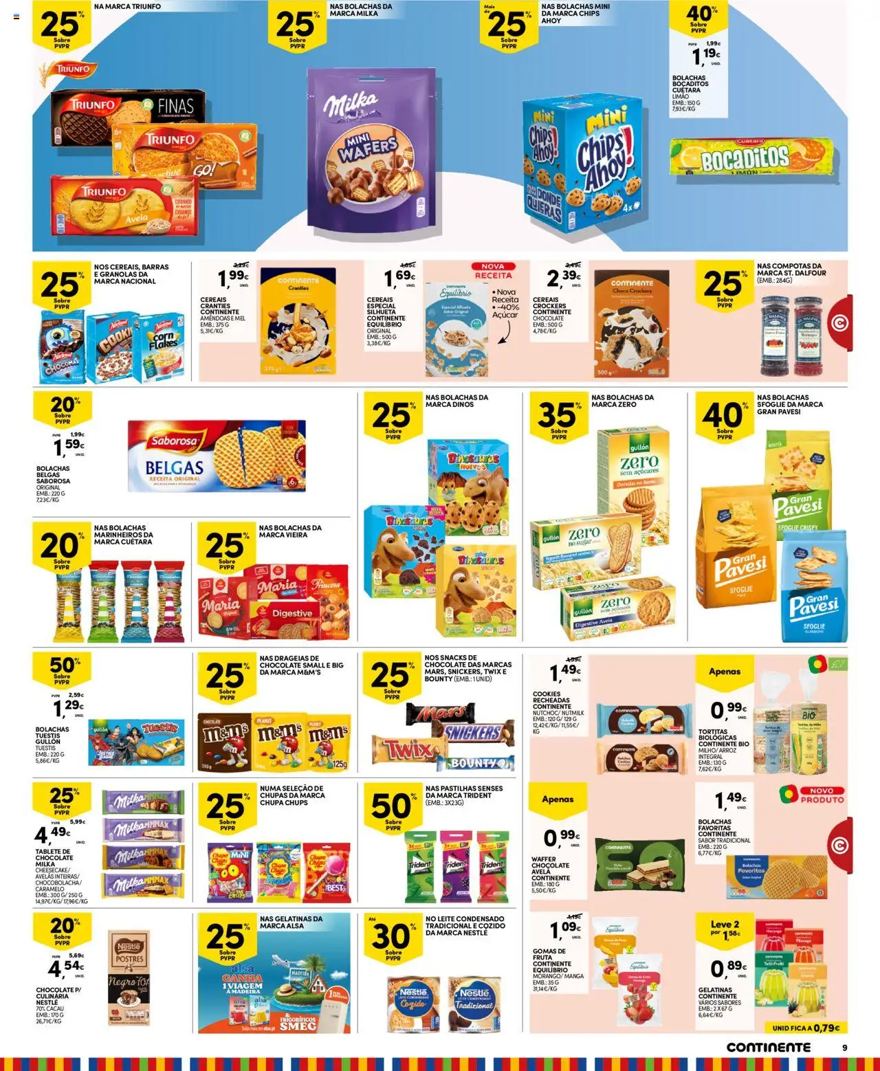 Continente - Madeira │ válido de 12.08.2025 | Página: 9 | Produtos: Aveia, Nestlé, Cereais, Gomas