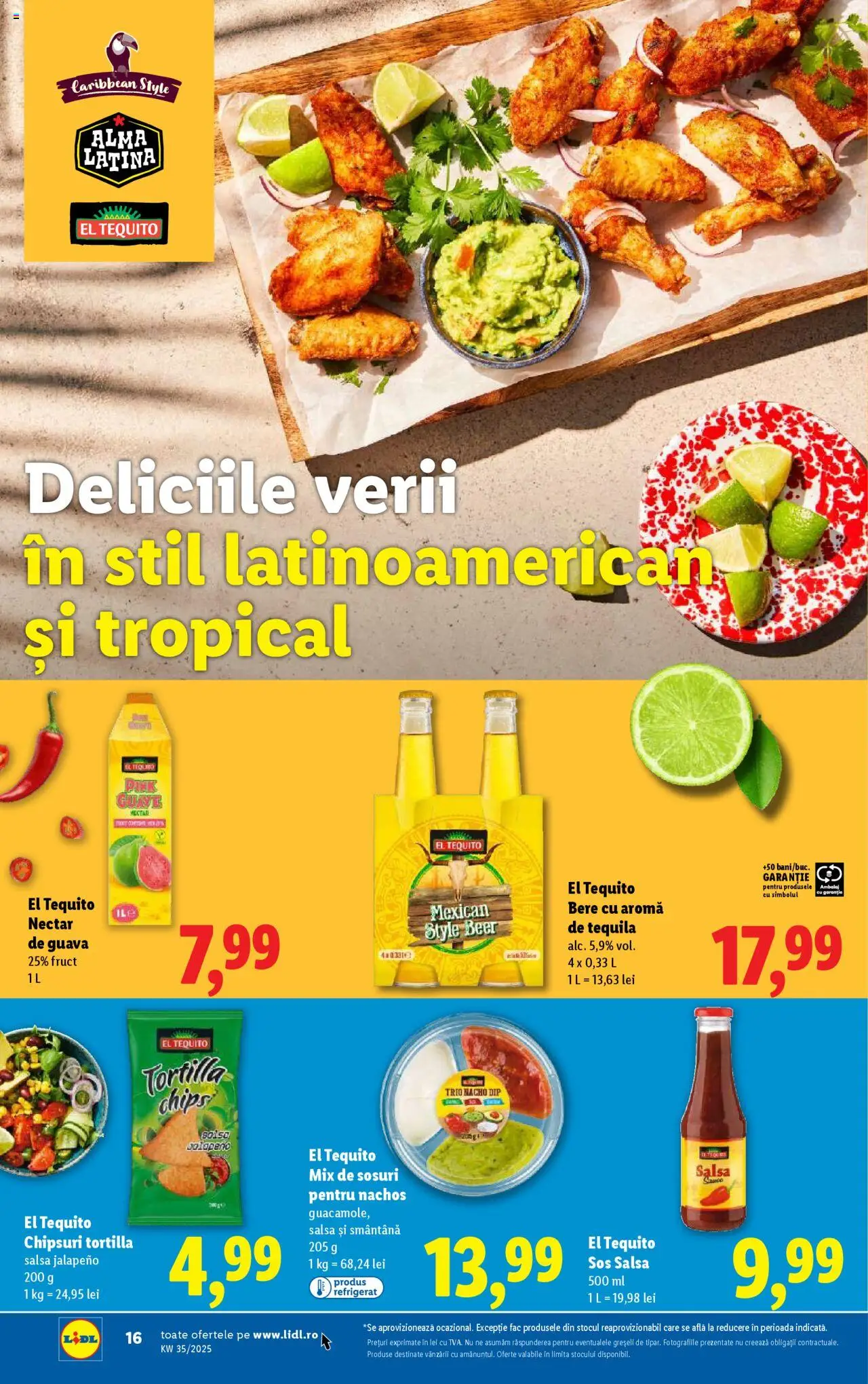 Catalog Lidl – valabil de la 25.08.2025 | Pagină: 16 | Produse: Bere, Chipsuri, Smântână, Sos