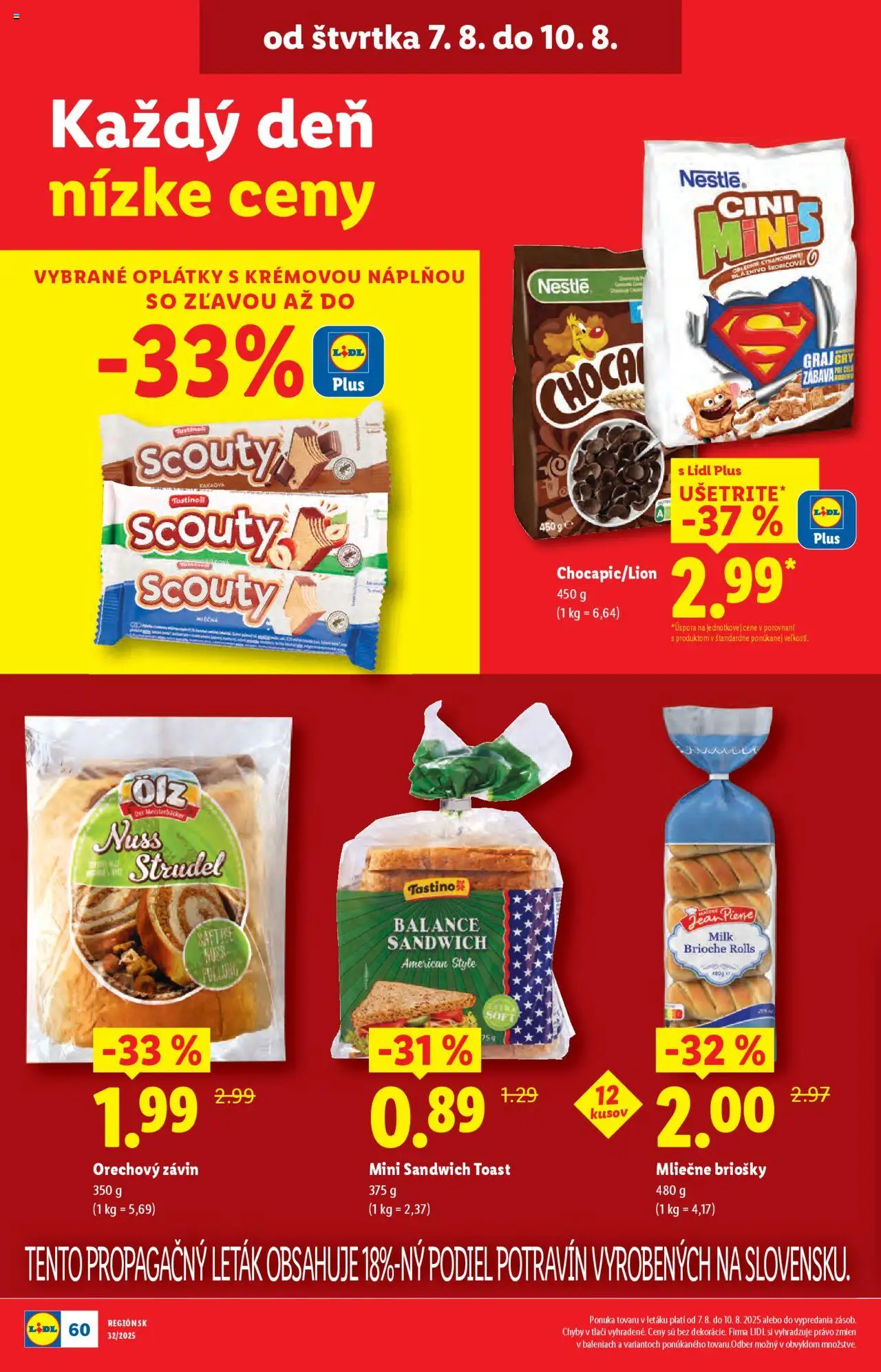 Lidl leták │ platný od 04.08.2025 | Strana: 66 | Produkty: Závin, Cini Minis